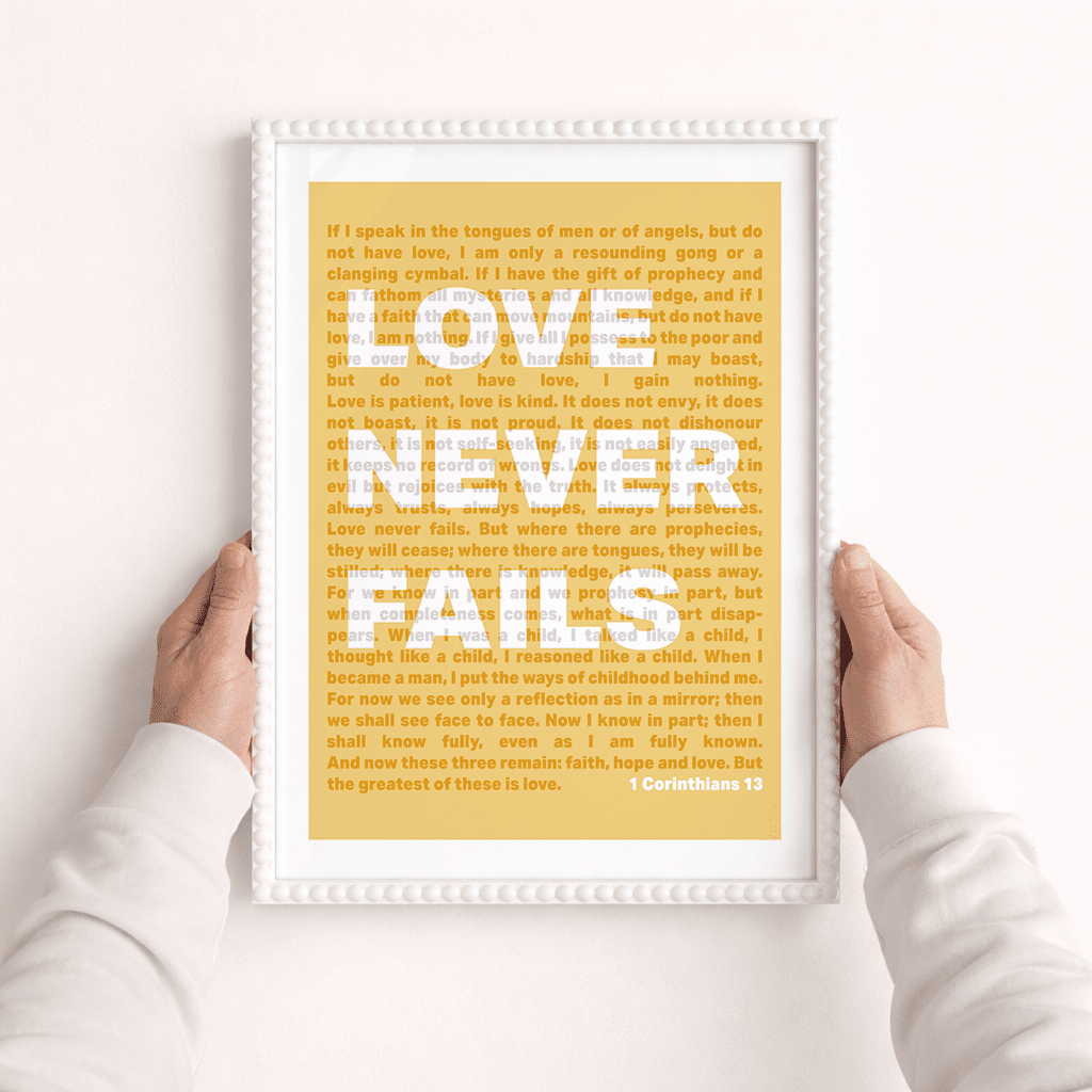 1 Corinthians 13 A3 framed poster - The Christian Poster Company