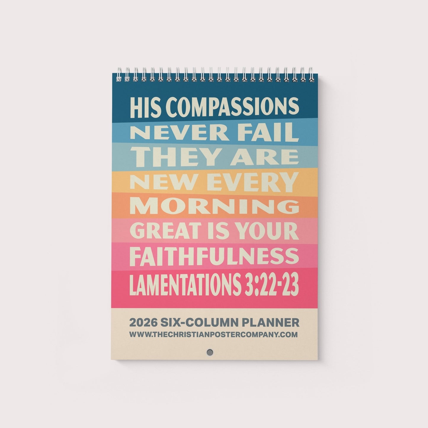 2026 six - column Christian family planner calendar - The Christian Poster Company