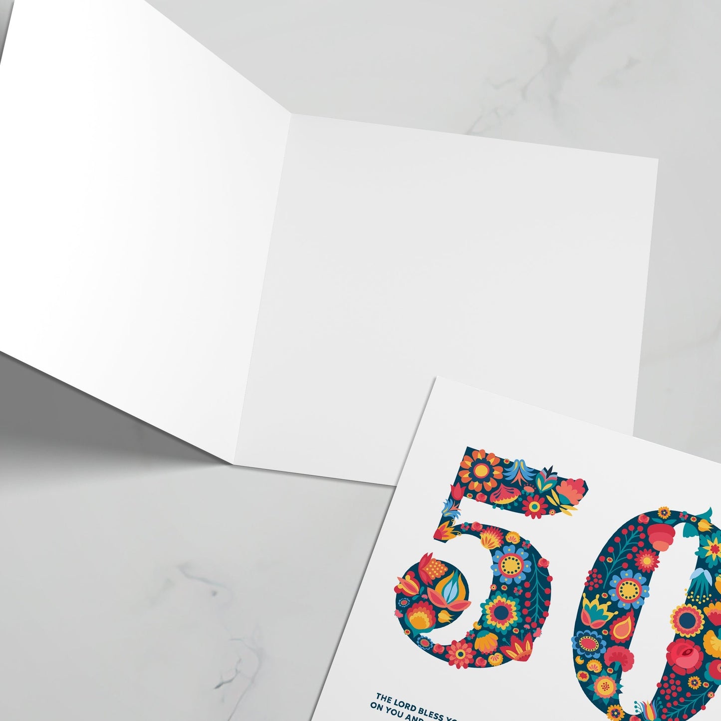 50th birthday greeting card with bible verse. - The Christian Poster Company