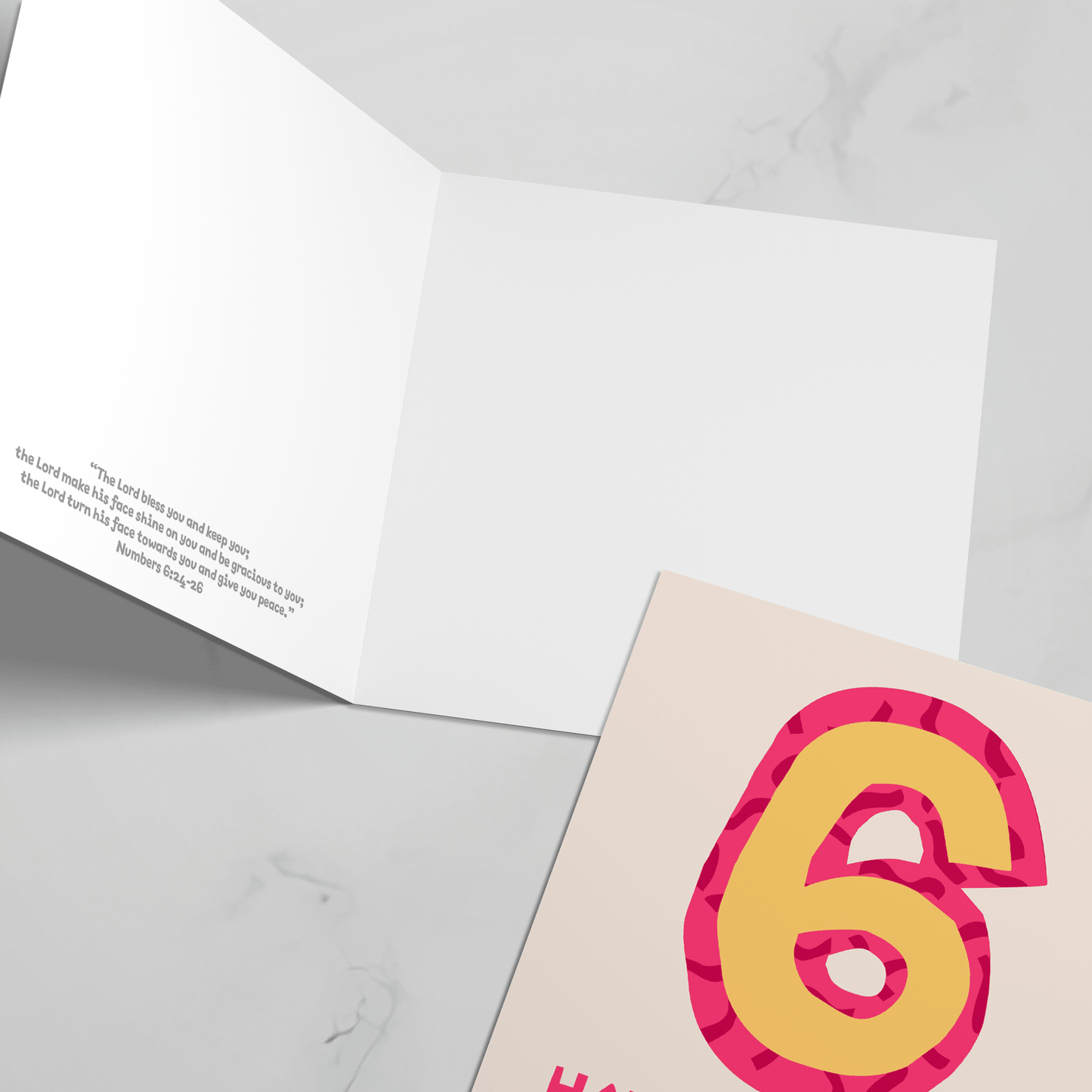 6th birthday card with bible verse inside - The Christian Poster Company