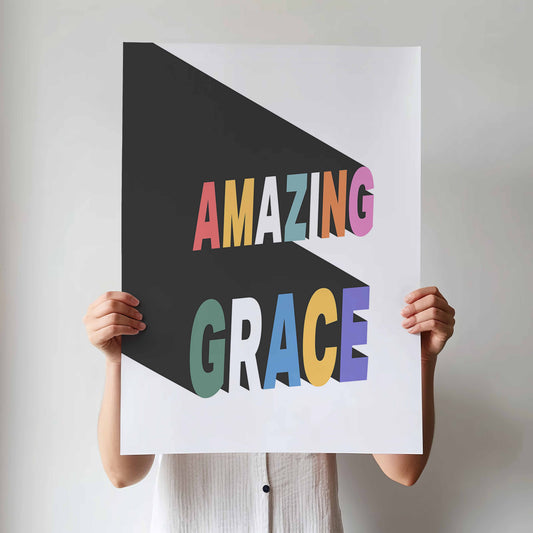Amazing Grace poster. Wall art.