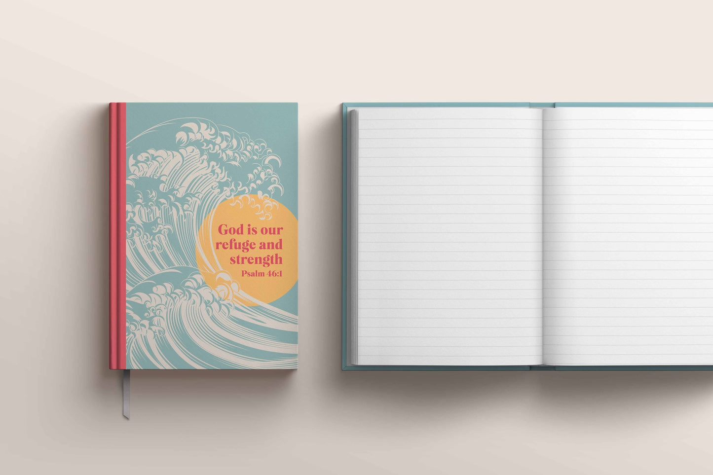 God Is Our Refuge and Strength Christian Notebook – Luxury A5 Hardback Journal | Psalm 46:1