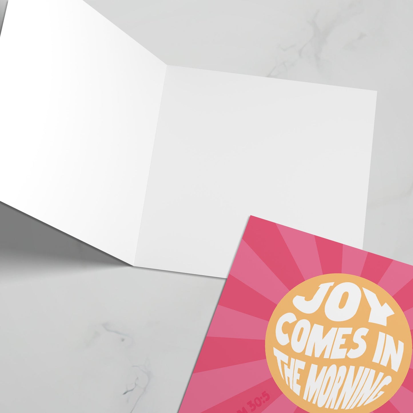 Joy comes in the morning greeting card. Psalm 30 verse 5