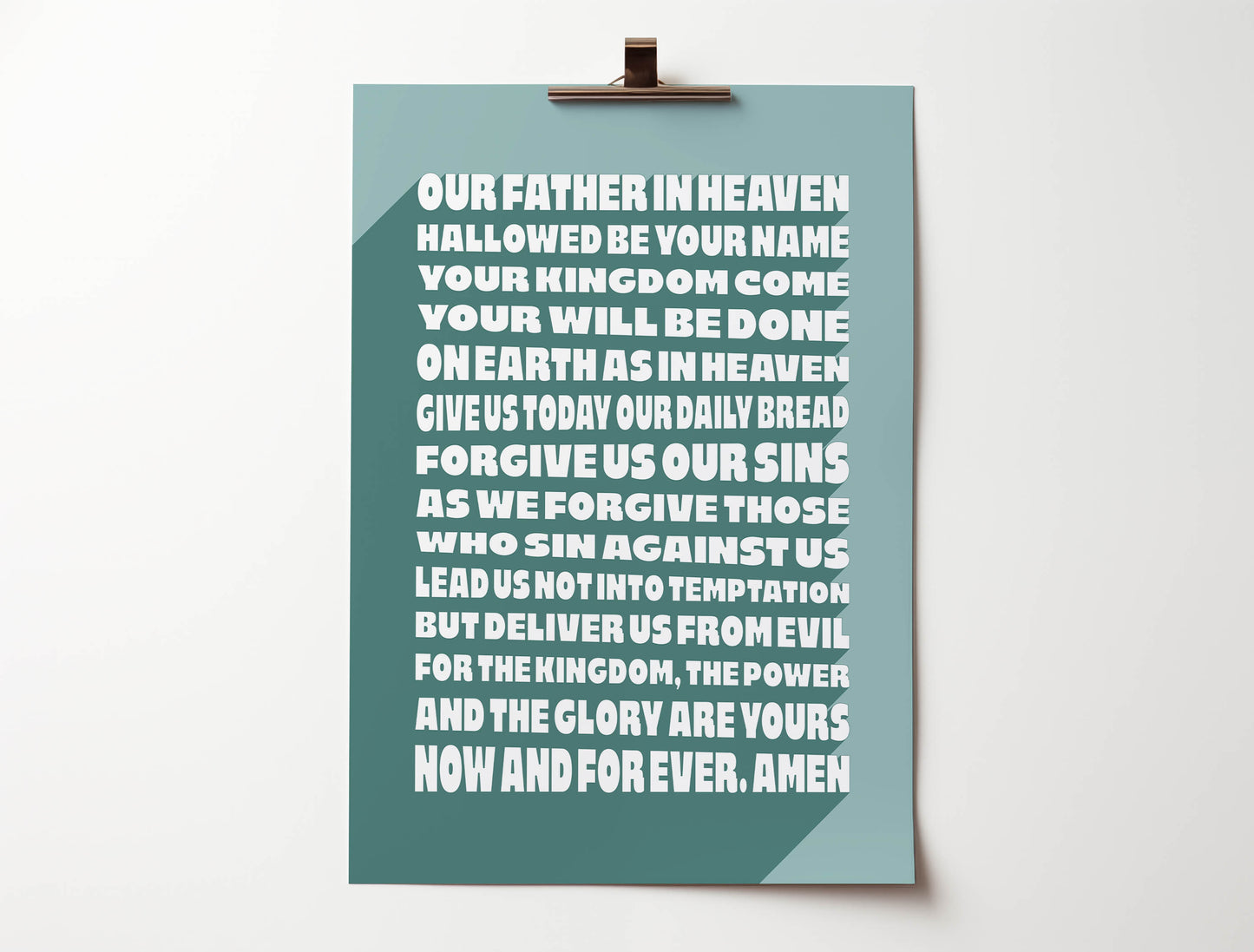 The Lord's Prayer poster.