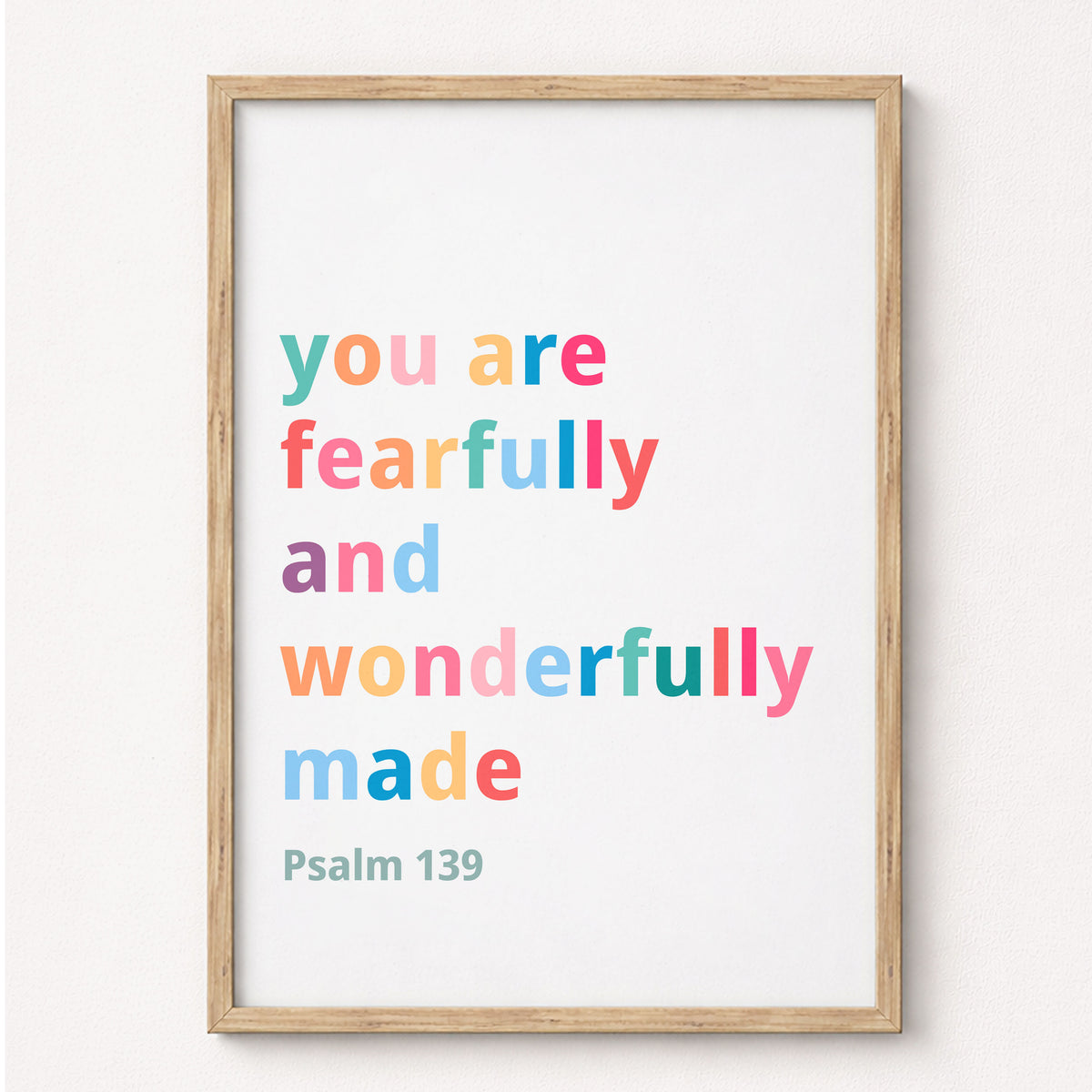 Personalised posters. Psalm 139. Fearfully and wonderfully made.