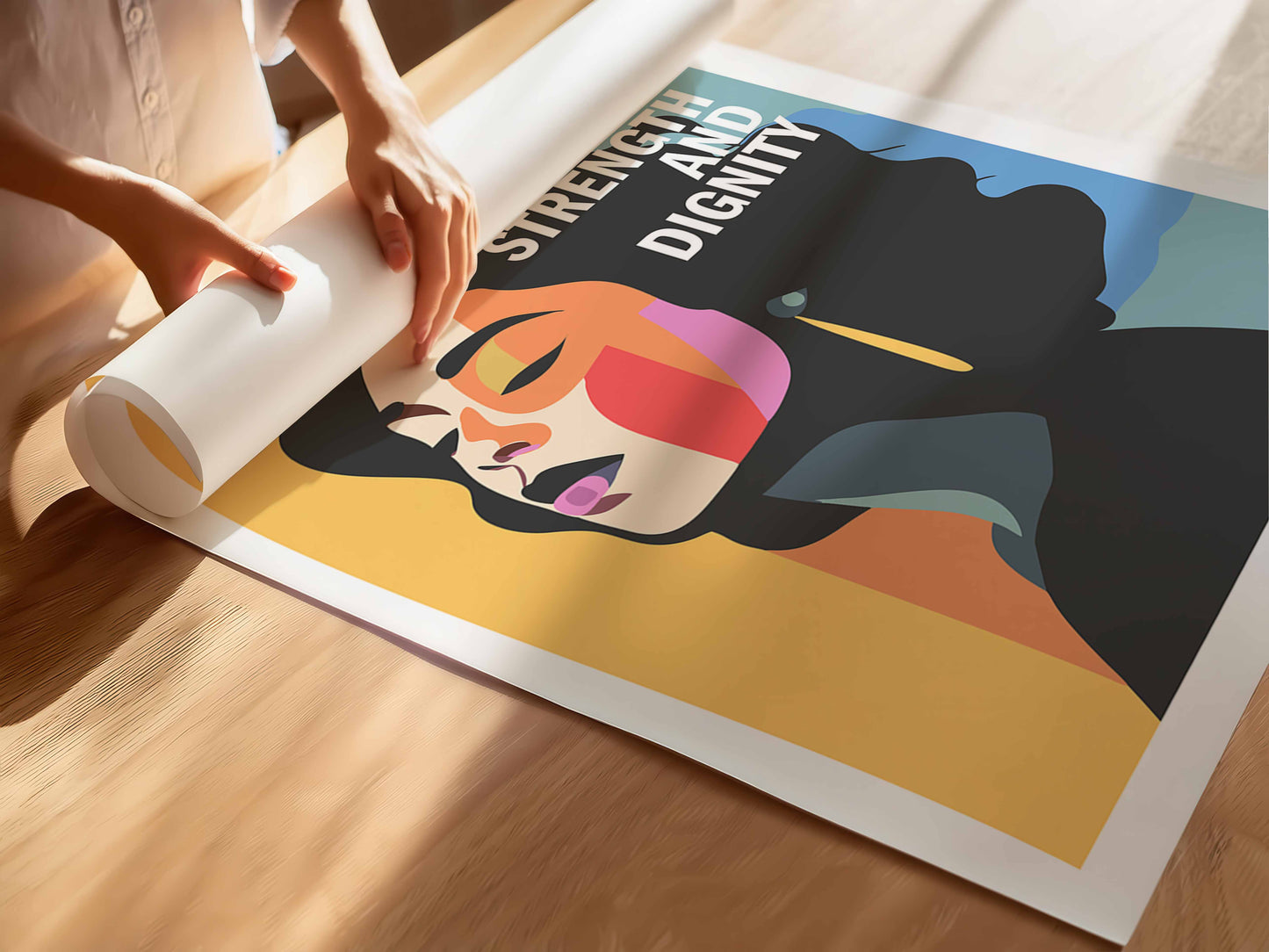 Proverbs 31 poster. She is clothed with strength and dignity.