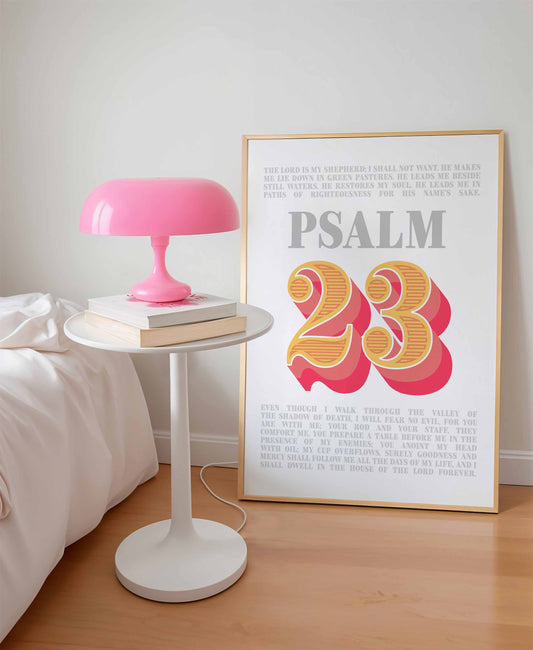 Psalm 23 poster, The lord is my shepherd.