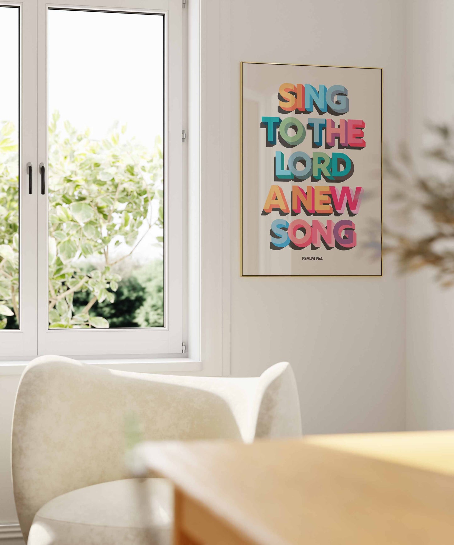 Sing to the LORD a new song. Psalm 96 verse 1 poster