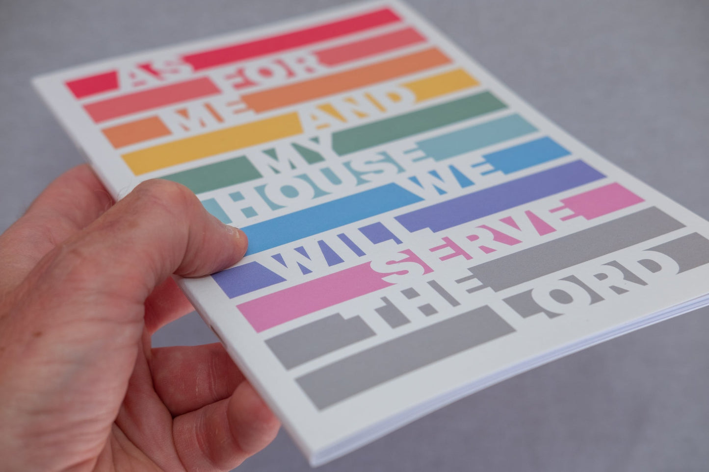 A5 Notebook. As for me and my house, we will serve the Lord. Joshua 24 v 15 - The Christian Poster Company