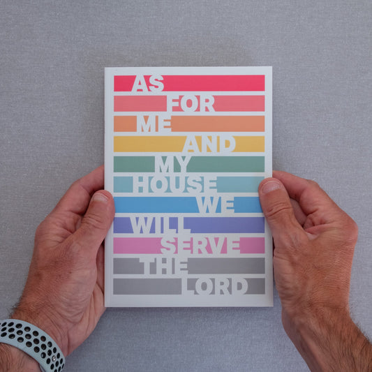 A5 Notebook. As for me and my house, we will serve the Lord. Joshua 24 v 15 - The Christian Poster Company