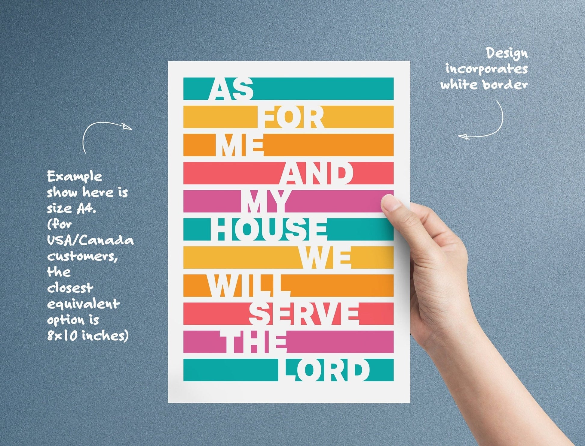 As for me and my house poster. Joshua 24 verse 15. - The Christian Poster Company