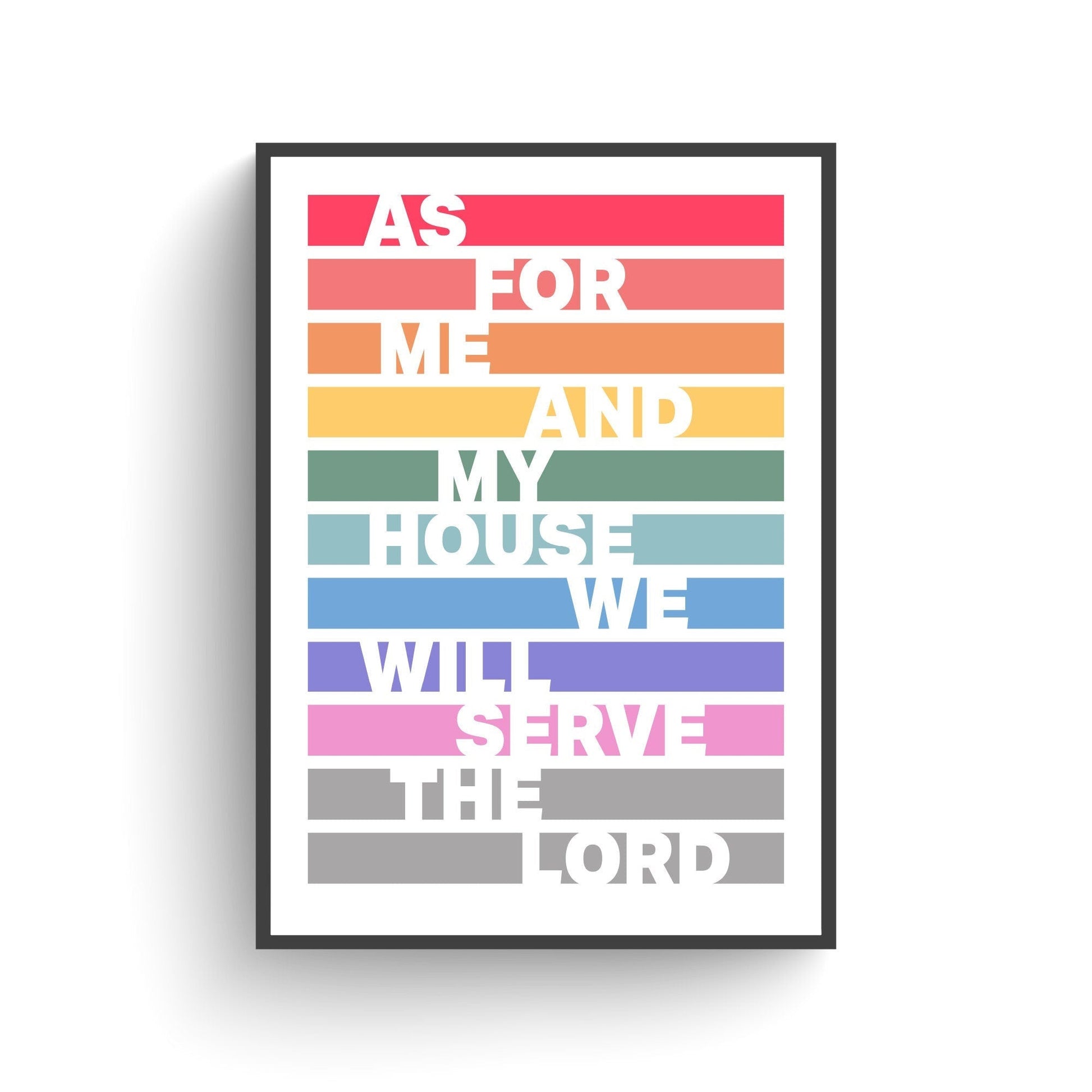 As for me and my house poster. Joshua 24 verse 15. - The Christian Poster Company
