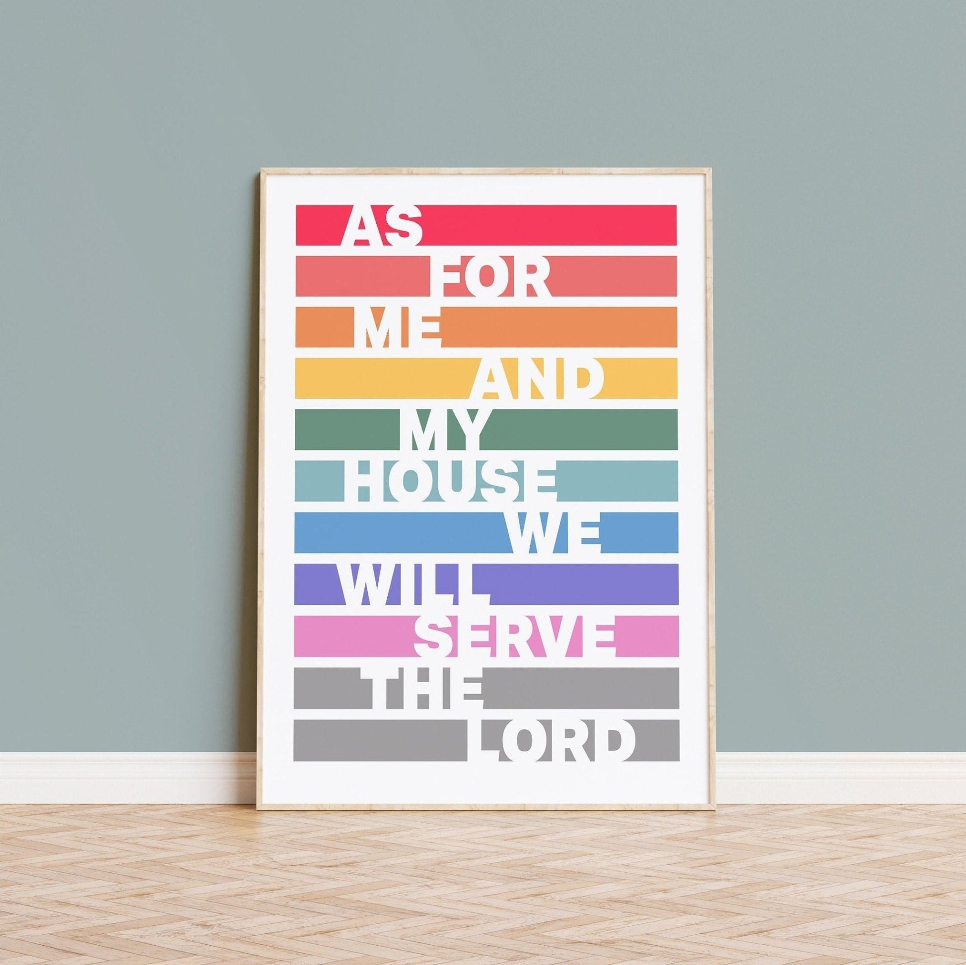 As for me and my house poster. Joshua 24 verse 15. - The Christian Poster Company