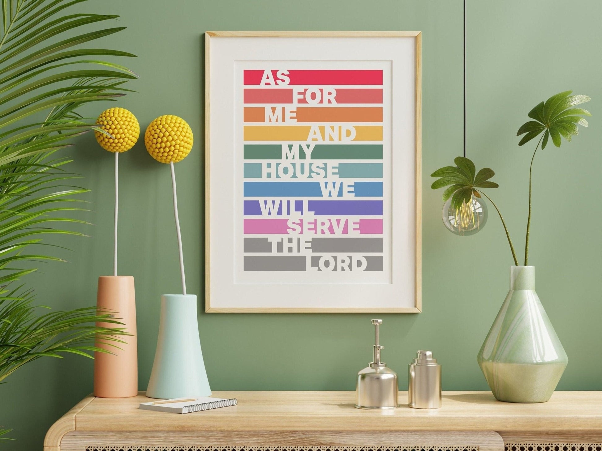 As for me and my house poster. Joshua 24 verse 15. - The Christian Poster Company