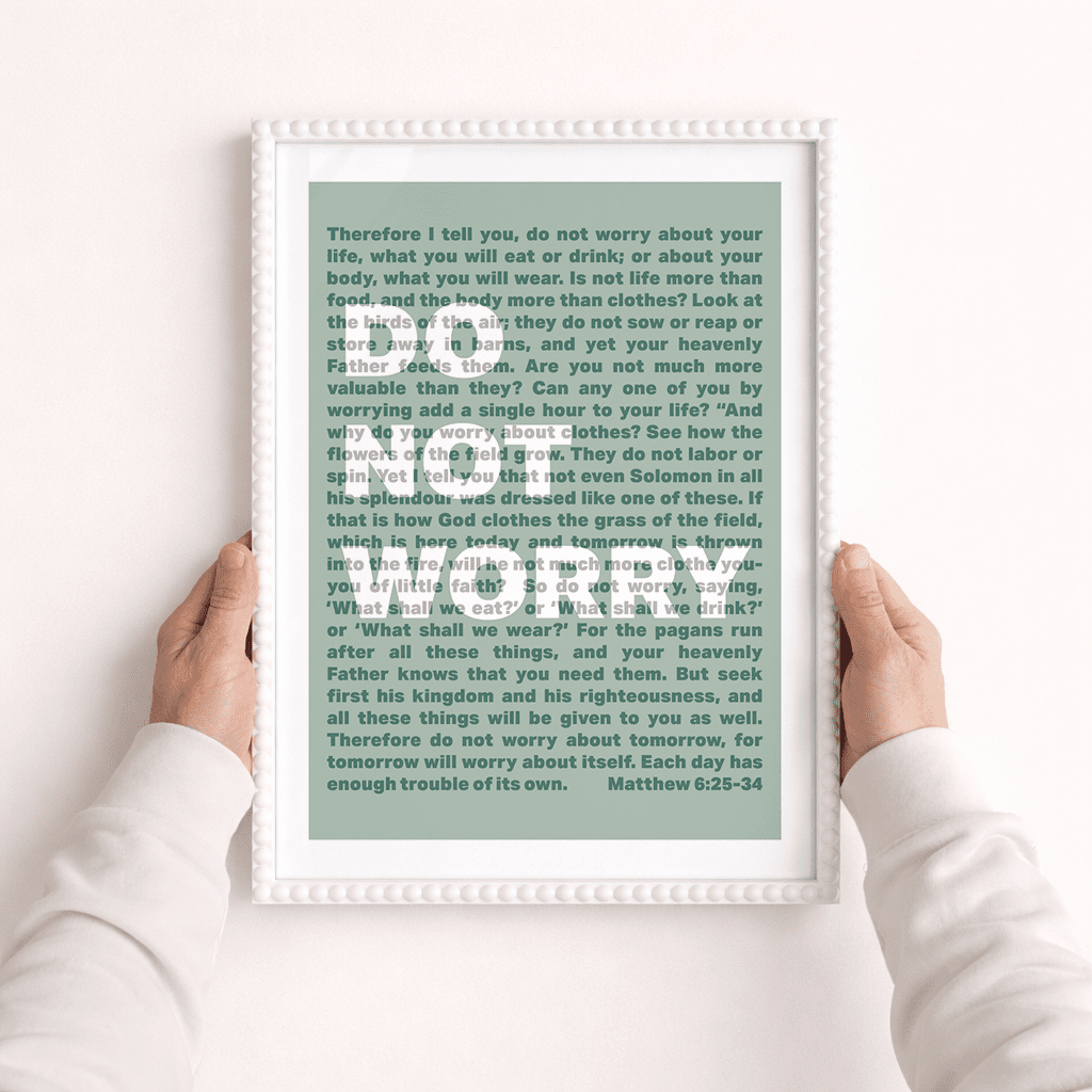 Do not worry A3 framed poster - The Christian Poster Company