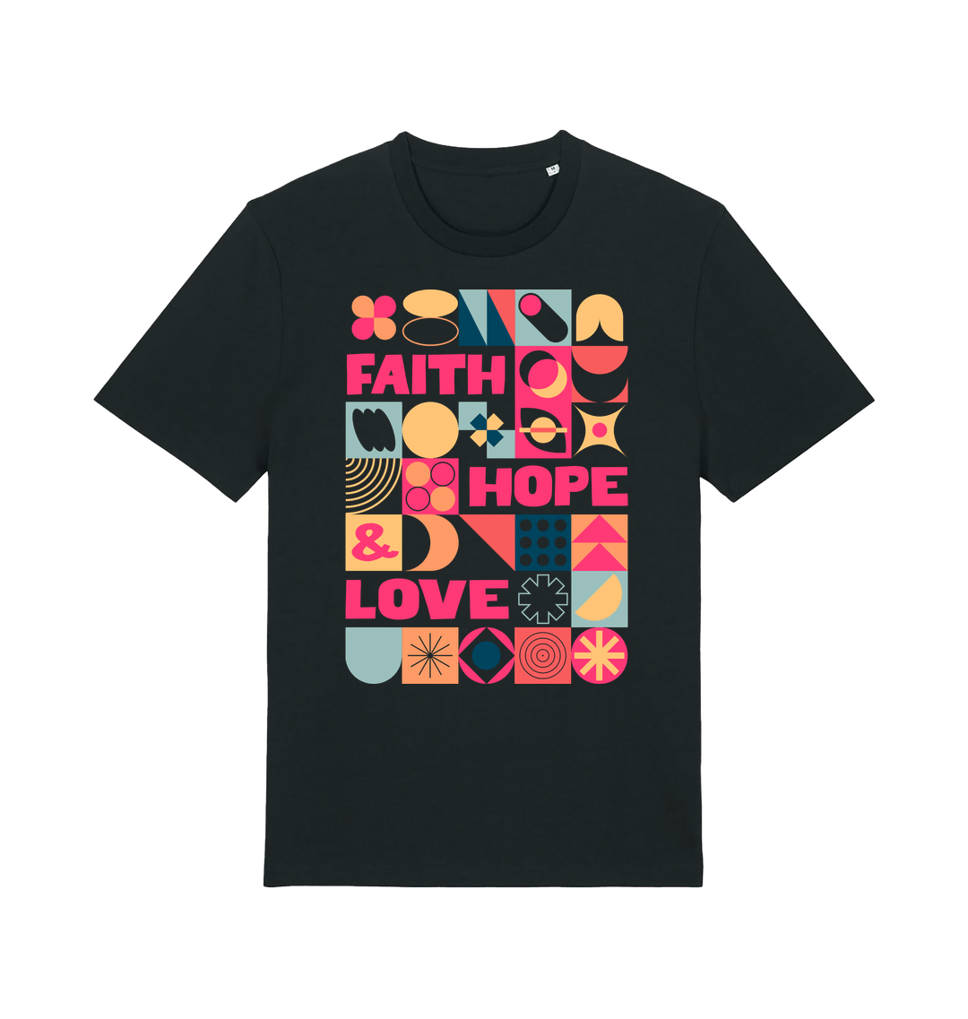 Faith Hope and Love T shirt - The Christian Poster Company