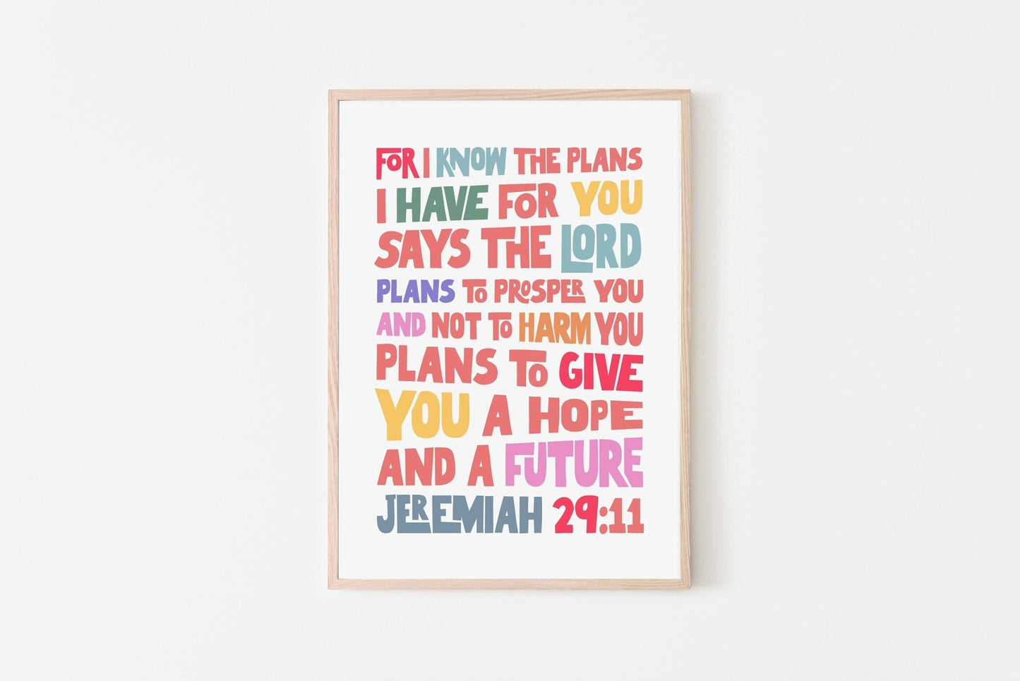 For I know the plans I have for you poster, Jeremiah 29 verse 11 print / poster. - The Christian Poster Company