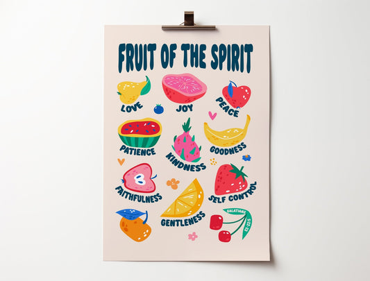 Fruit of the Spirit poster. Christian wall art - The Christian Poster Company
