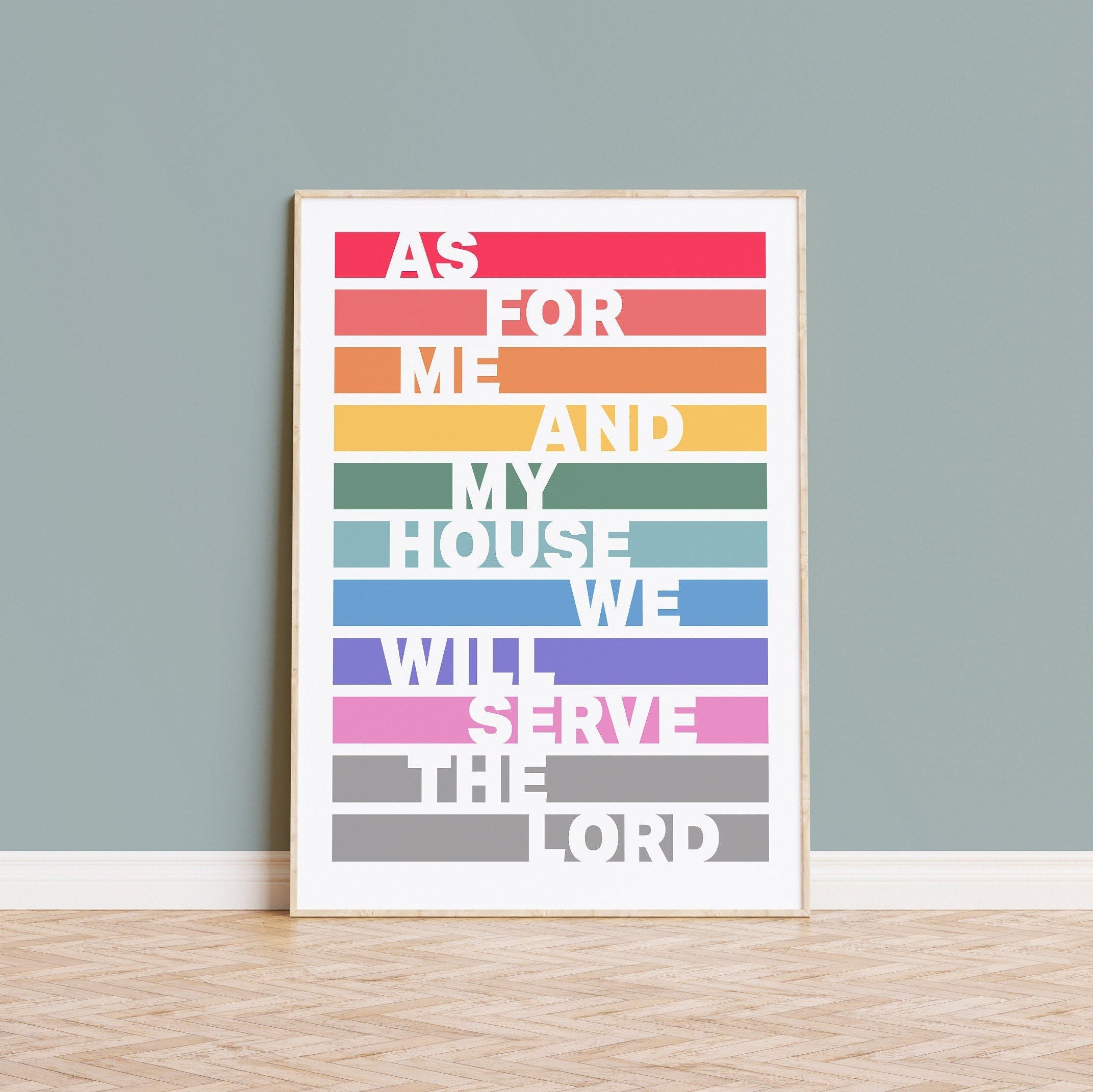 As For Me And My House Poster. Joshua 24 Verse 15. – The Christian 