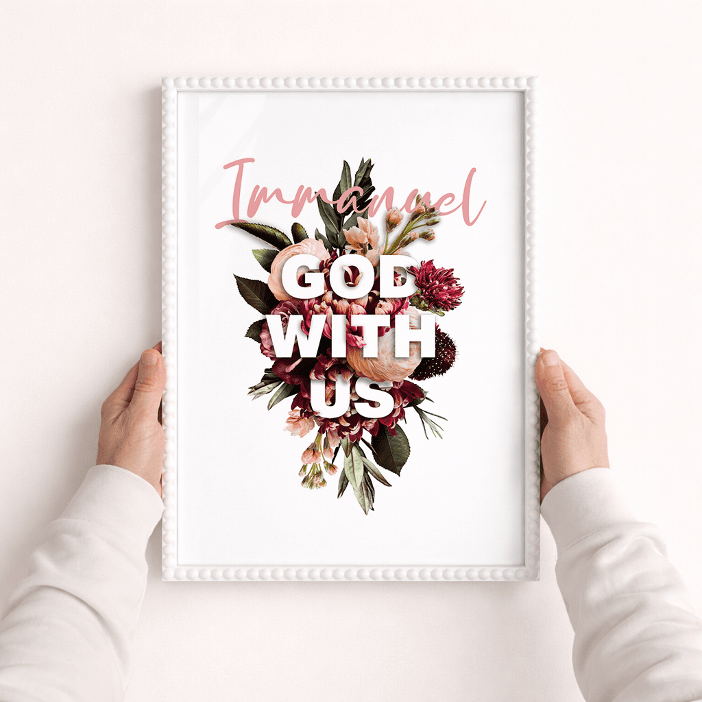 Immanuel God with us A3 framed poster - The Christian Poster Company