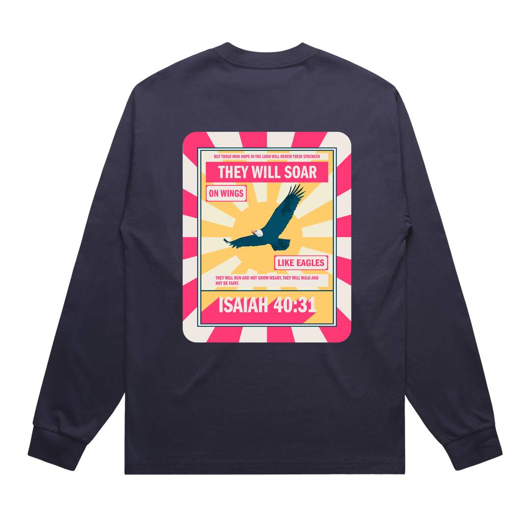 Isaiah 40 long sleeved t shirt. Unisex. Back printed. - The Christian Poster Company