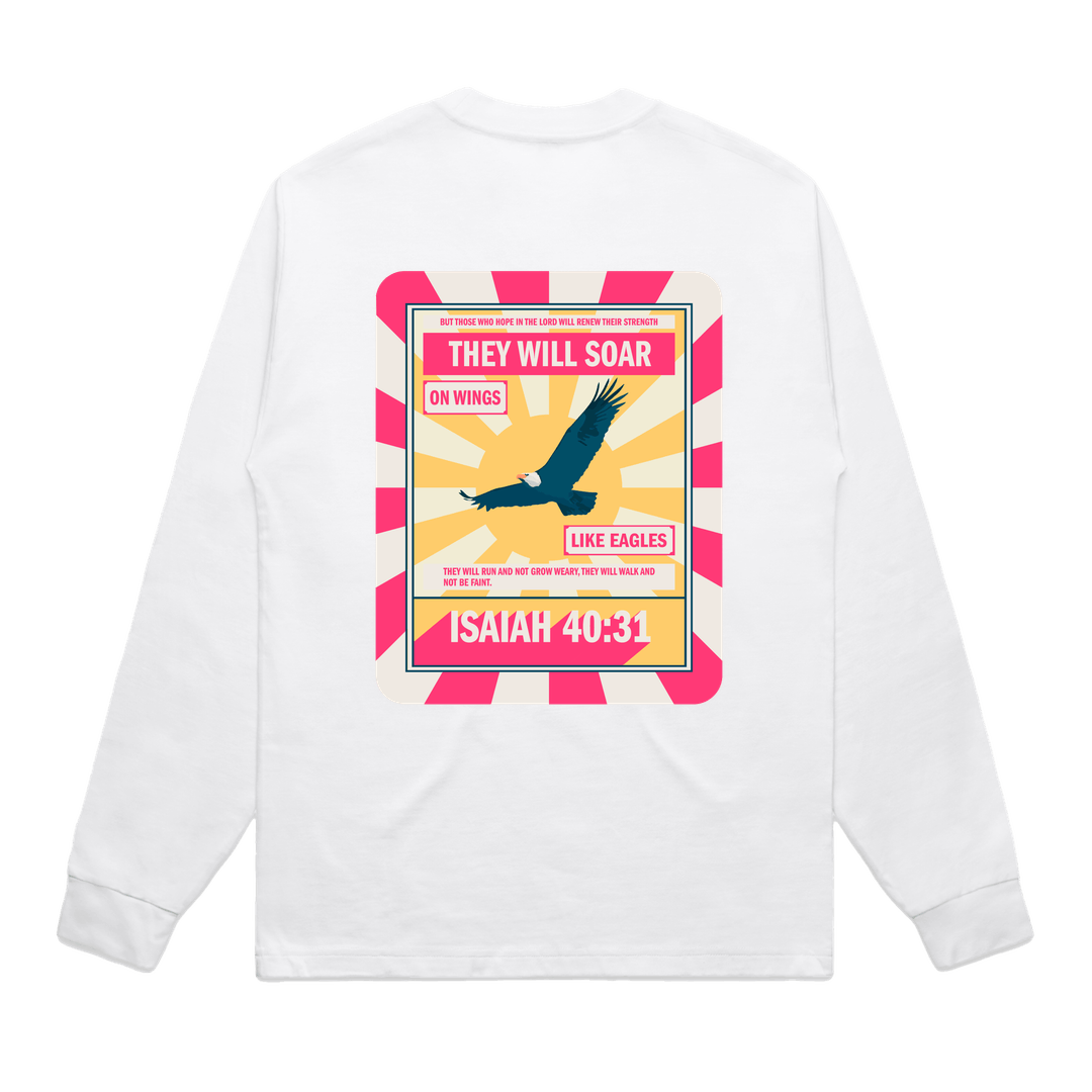 Isaiah 40 long sleeved t shirt. Unisex. Back printed. - The Christian Poster Company