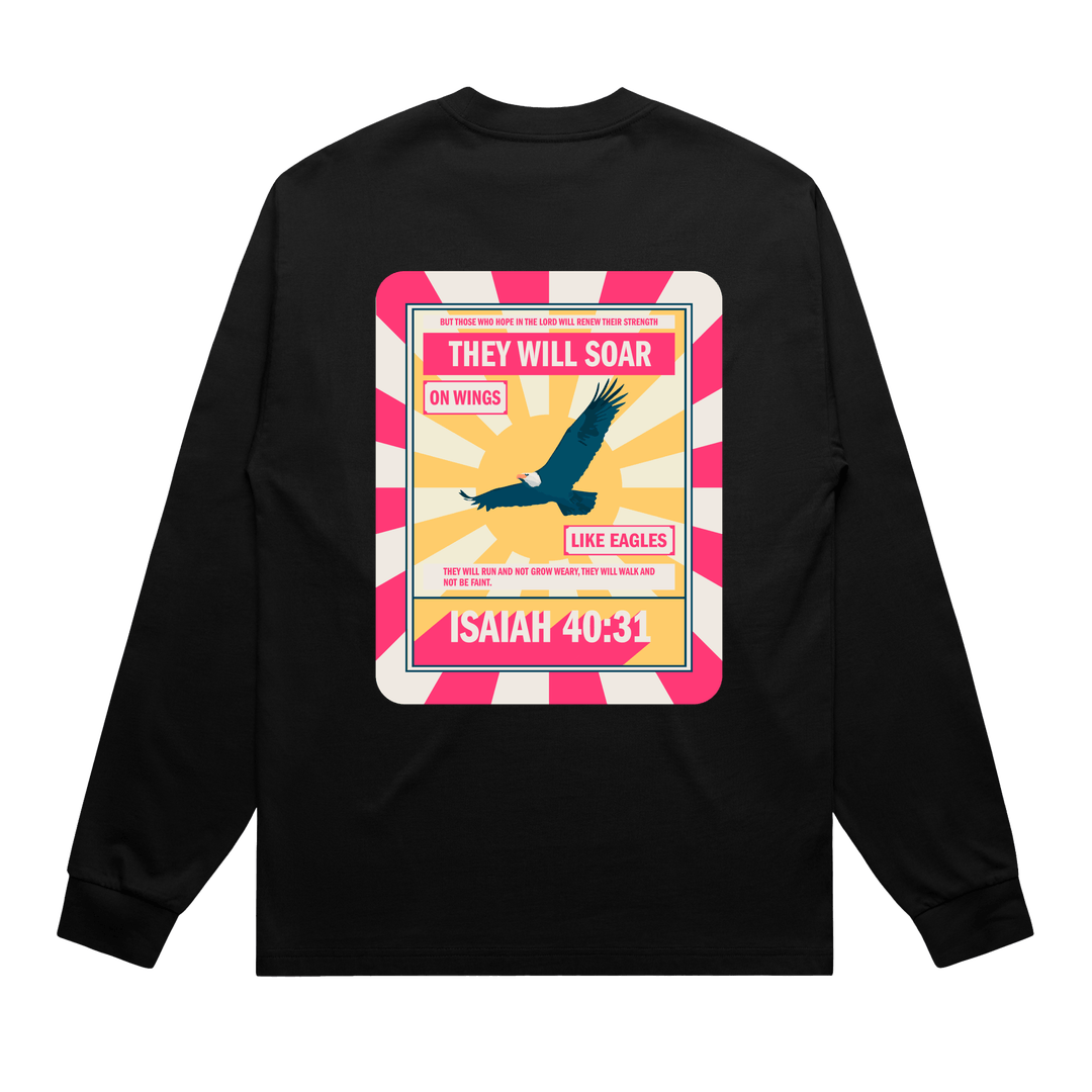 Isaiah 40 long sleeved t shirt. Unisex. Back printed. - The Christian Poster Company