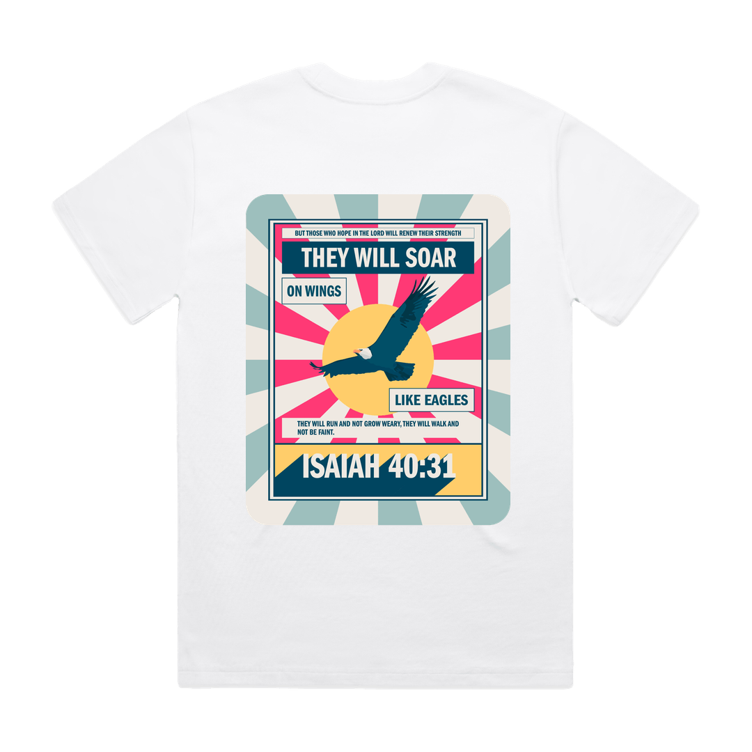 Isaiah 40 unisex oversize style t shirt. Back printed. - The Christian Poster Company