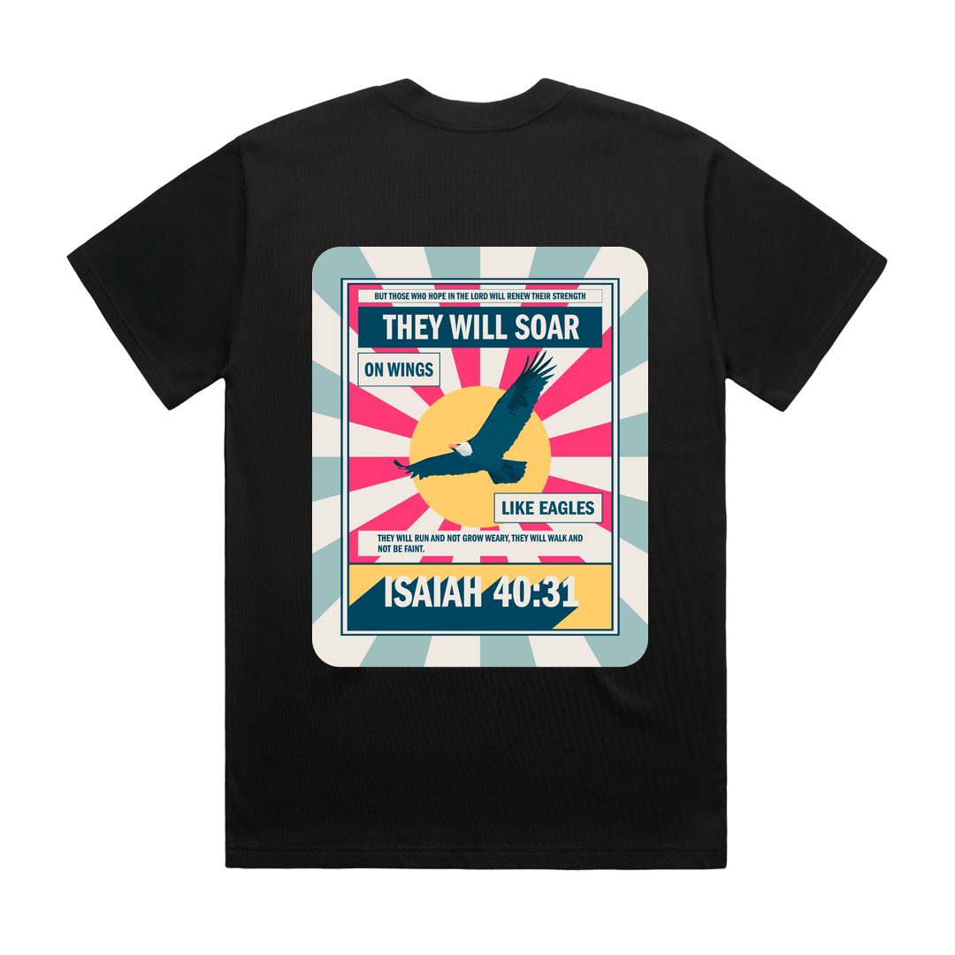 Isaiah 40 unisex oversize style t shirt. Back printed. - The Christian Poster Company