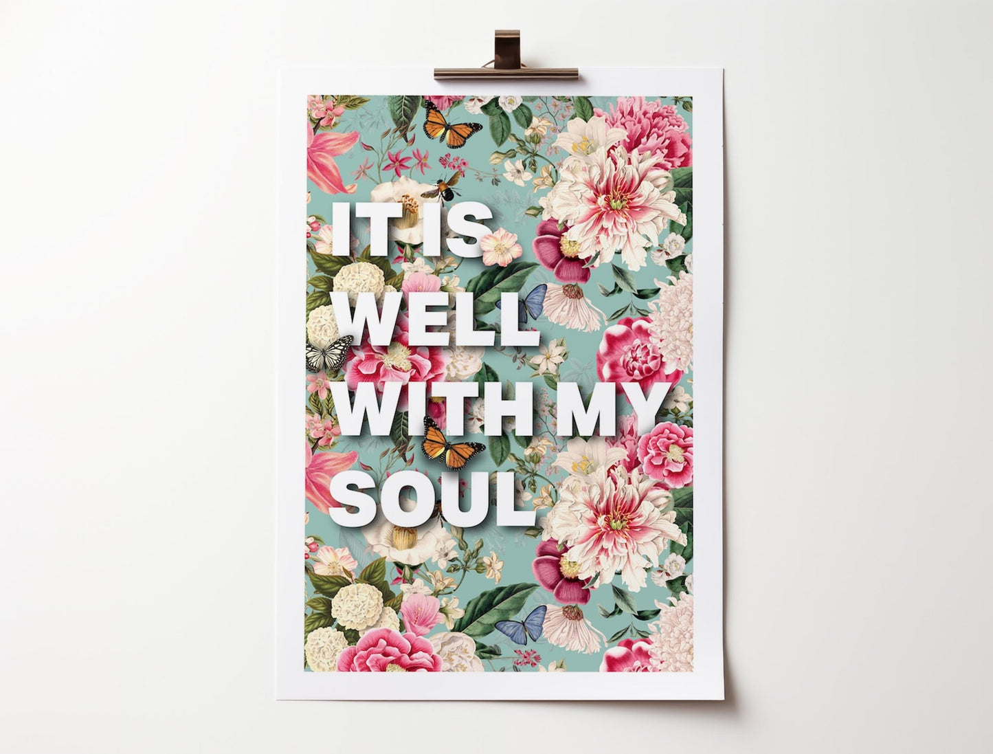 IT IS WELL Christian poster, It is well with my soul print, christian wall decor - The Christian Poster Company