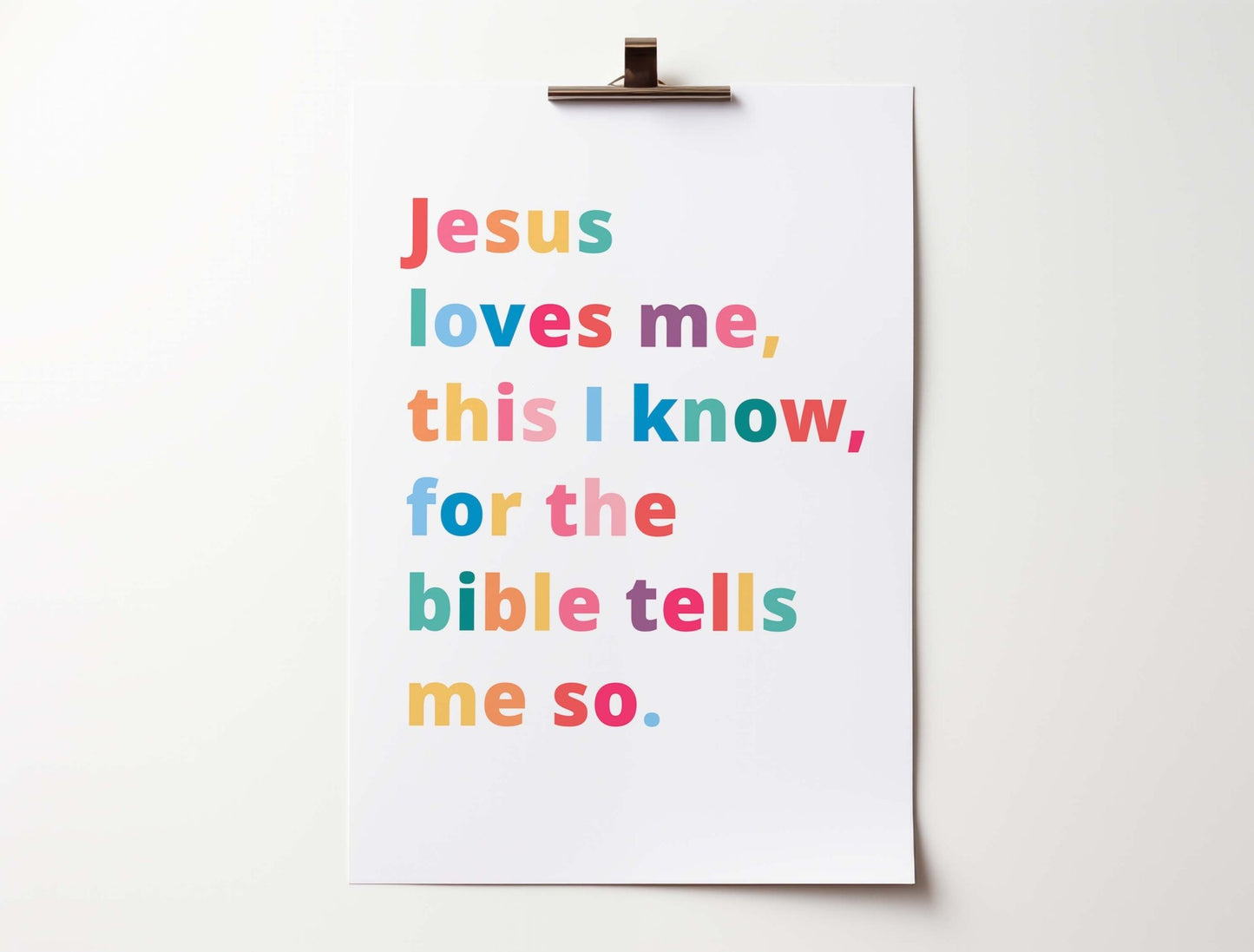 Jesus loves me, this I know. Christian poster / wall art - The Christian Poster Company