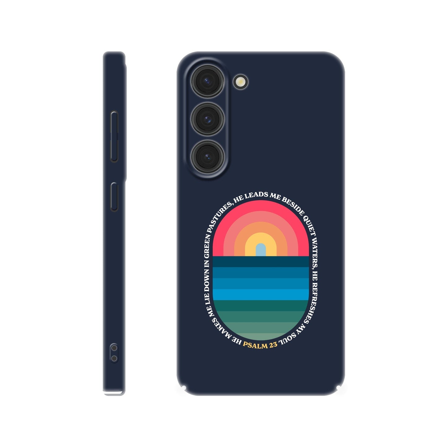 Psalm 23 phone case. He refreshes my soul - The Christian Poster Company