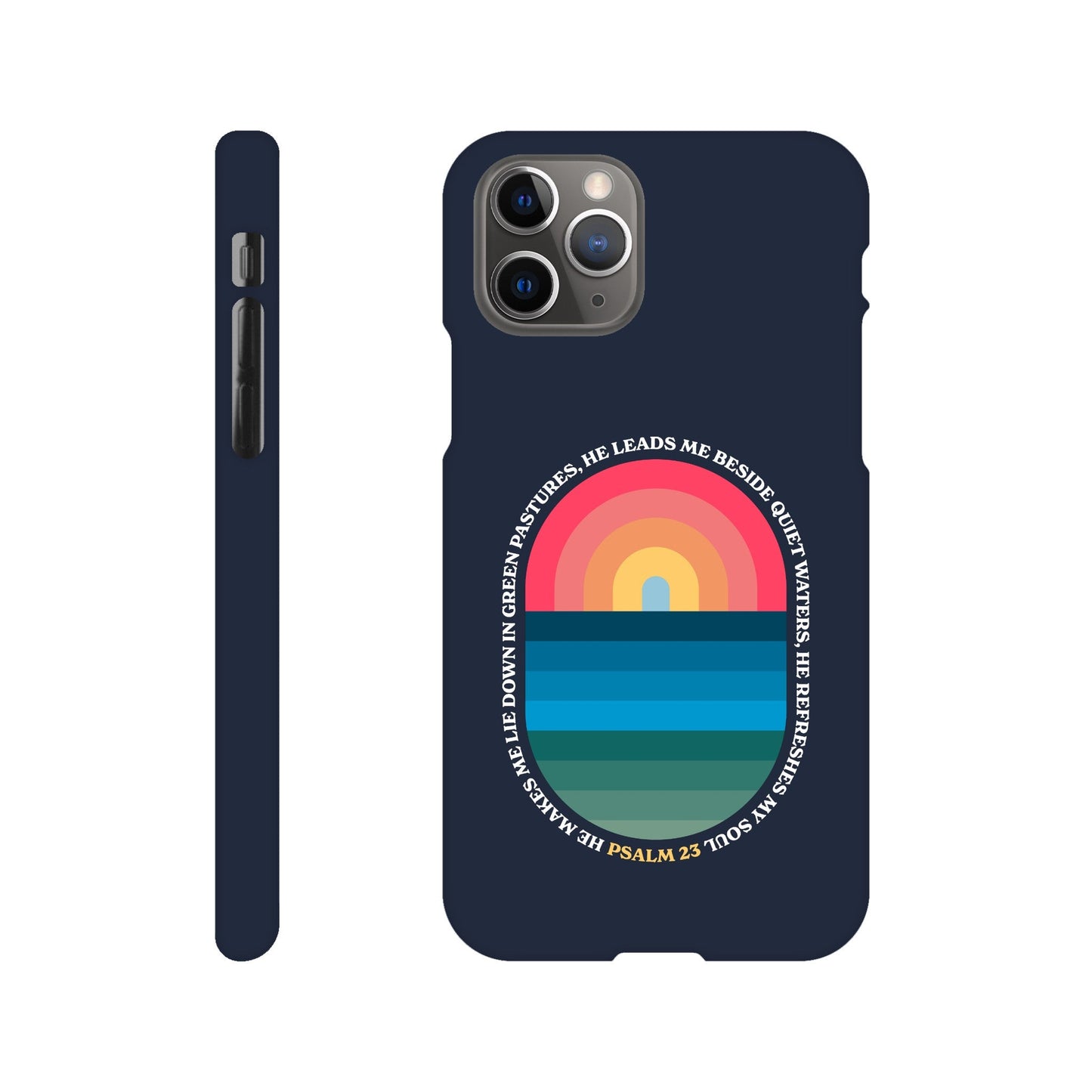 Psalm 23 phone case. He refreshes my soul - The Christian Poster Company