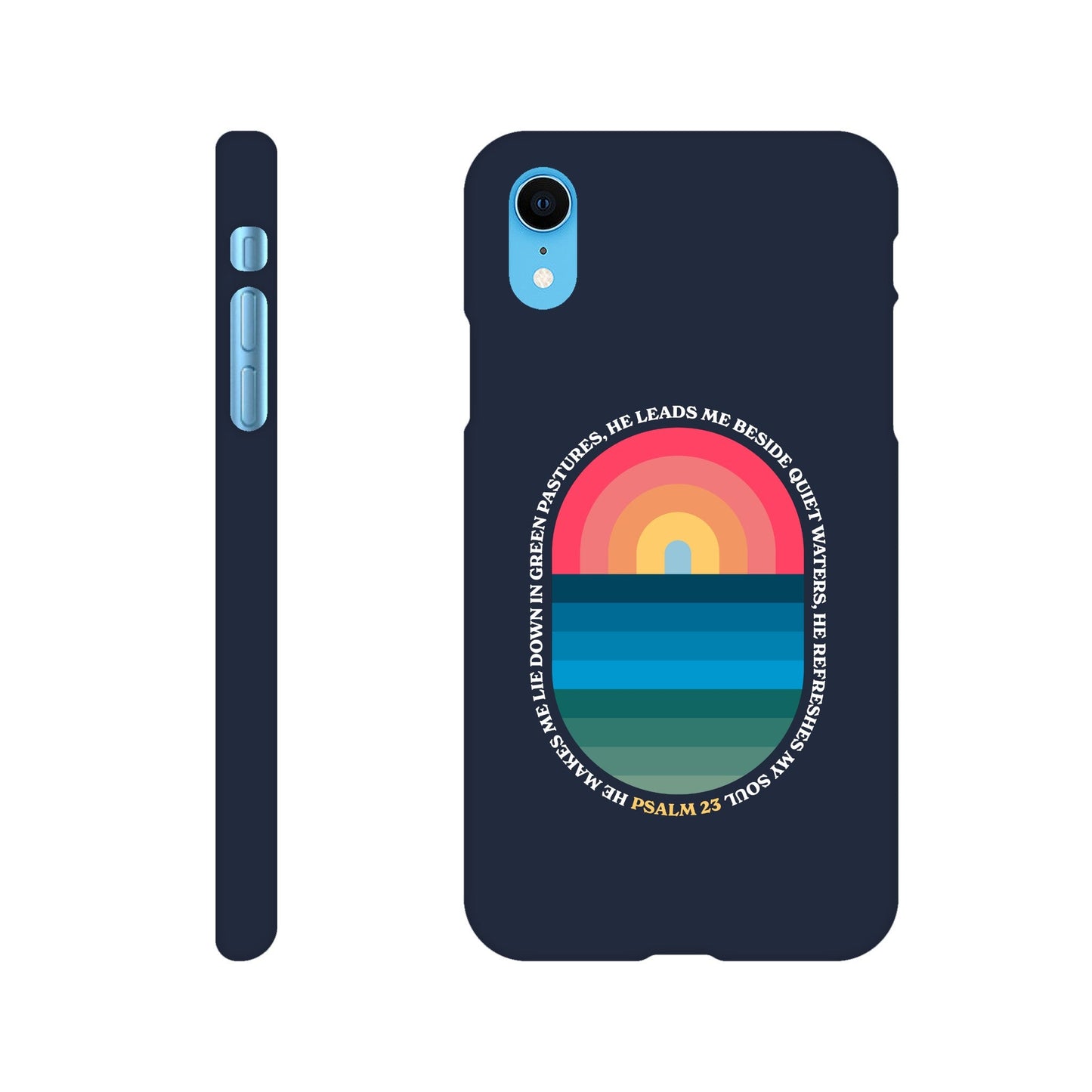 Psalm 23 phone case. He refreshes my soul - The Christian Poster Company