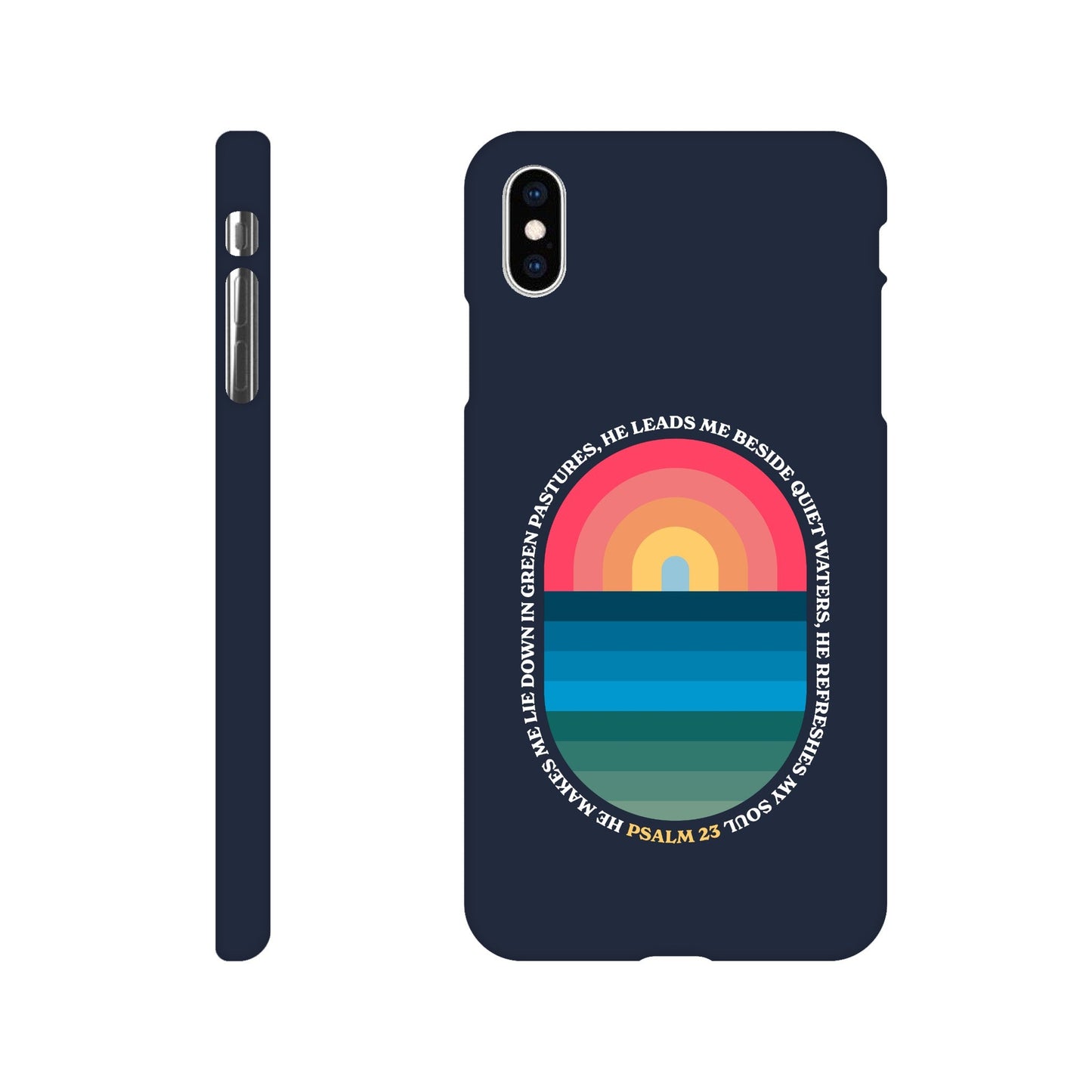 Psalm 23 phone case. He refreshes my soul - The Christian Poster Company