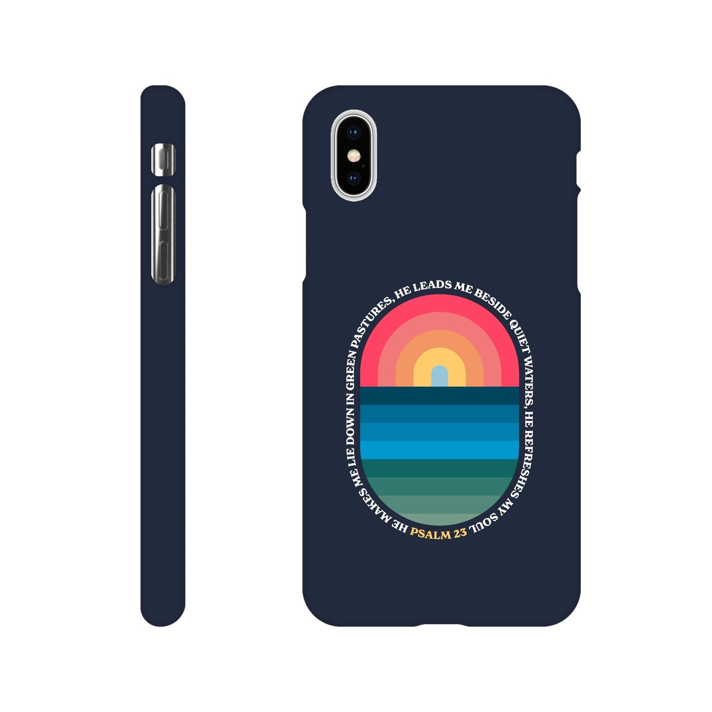 Psalm 23 phone case. He refreshes my soul - The Christian Poster Company