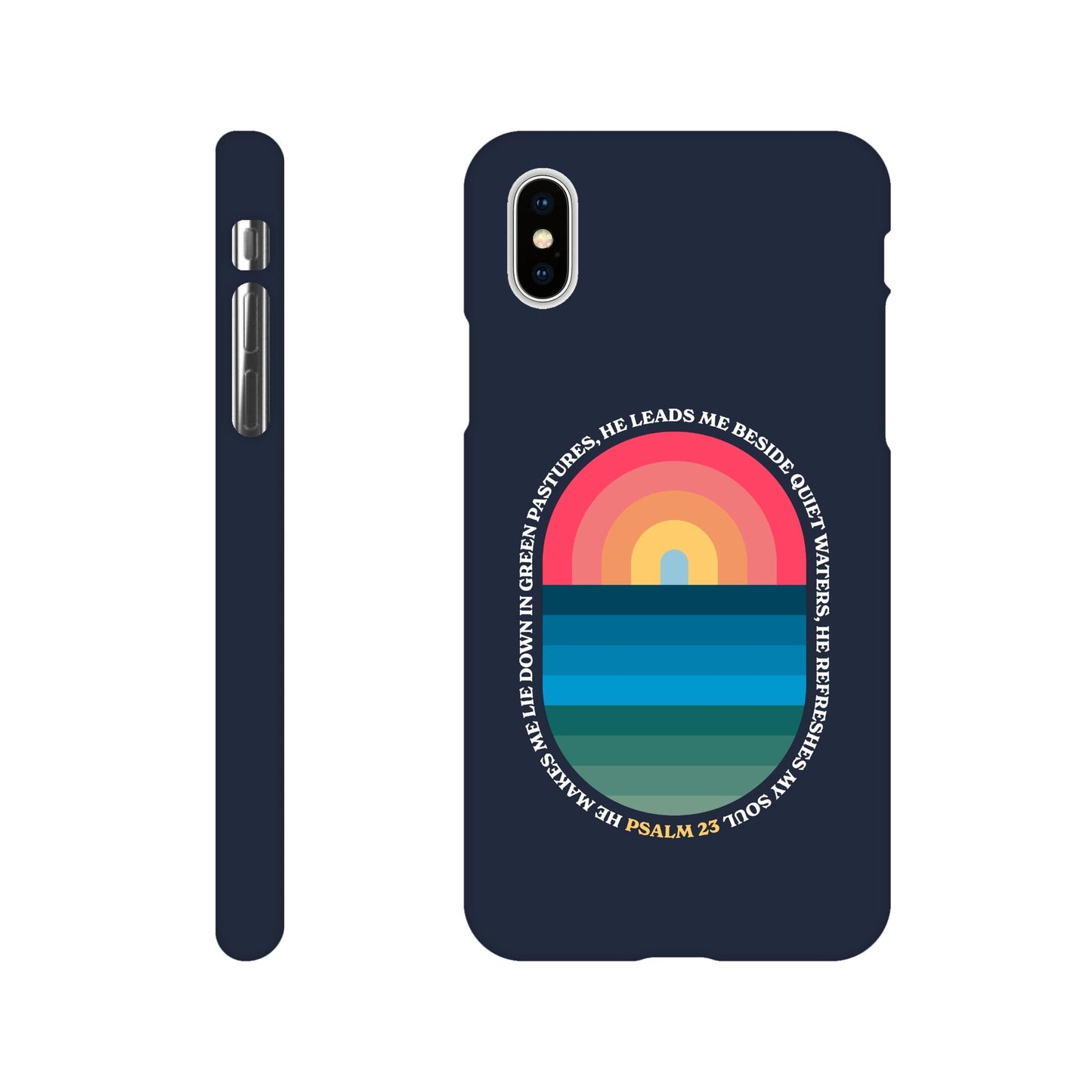 Psalm 23 phone case. He refreshes my soul - The Christian Poster Company