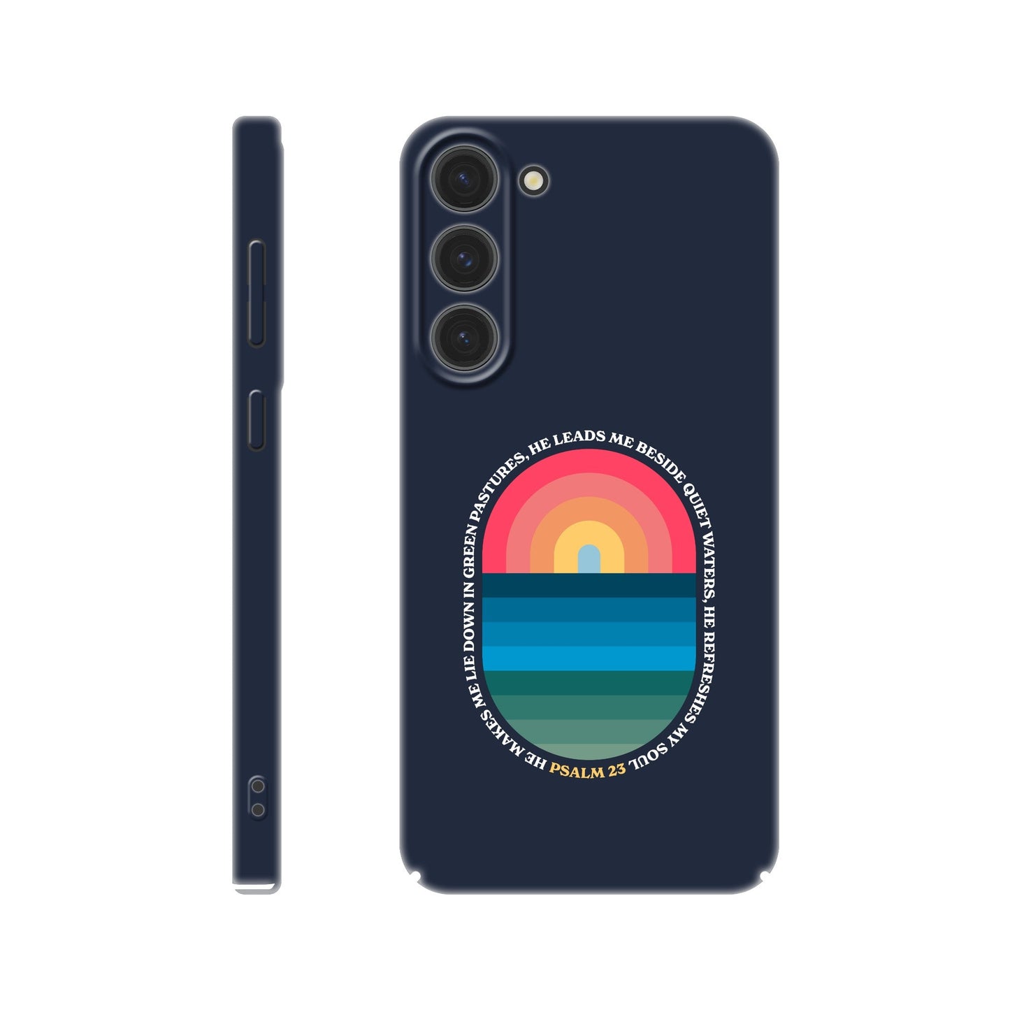 Psalm 23 phone case. He refreshes my soul - The Christian Poster Company