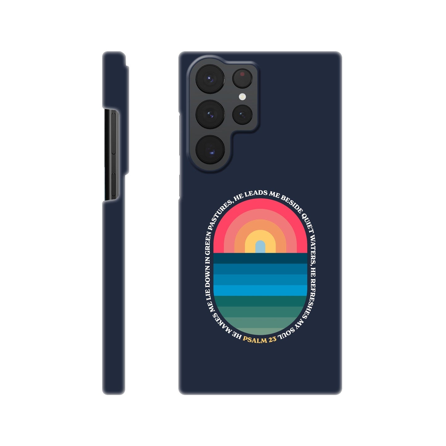 Psalm 23 phone case. He refreshes my soul - The Christian Poster Company