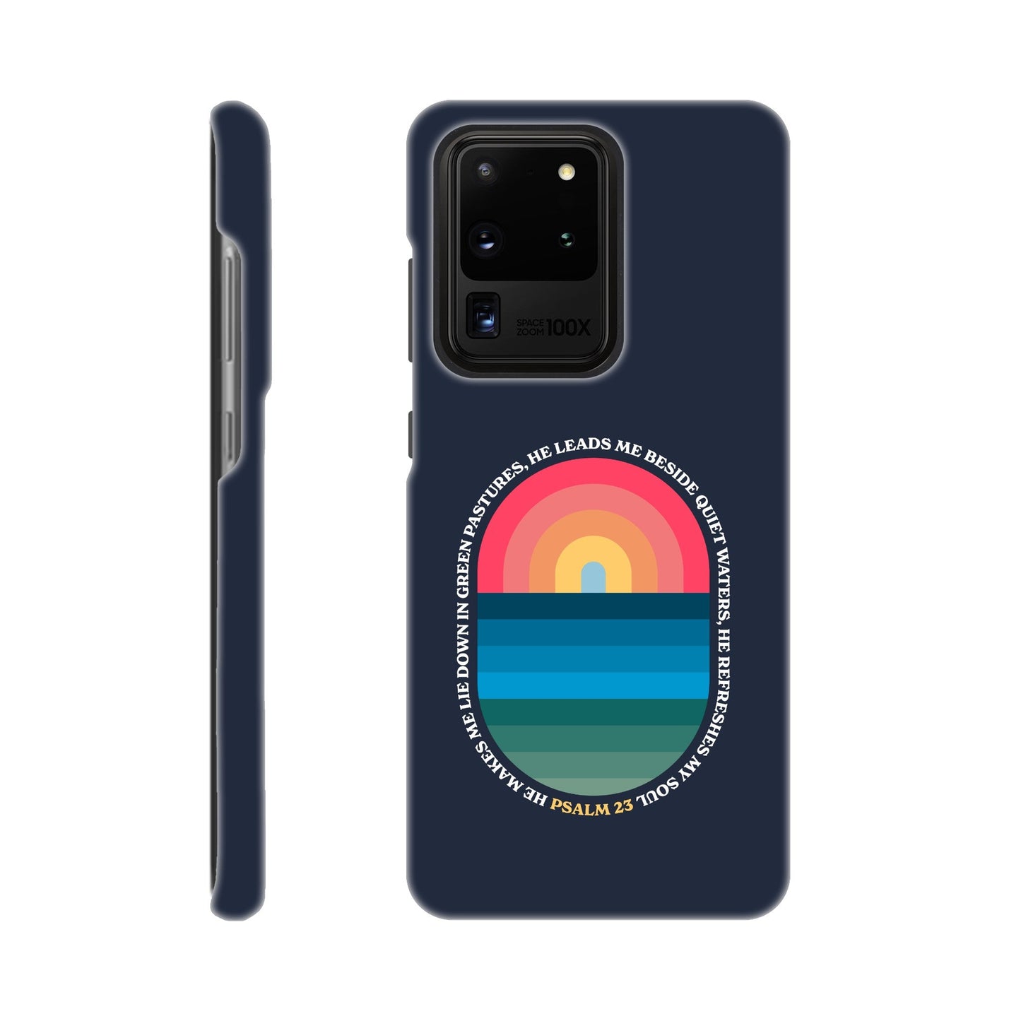 Psalm 23 phone case. He refreshes my soul - The Christian Poster Company
