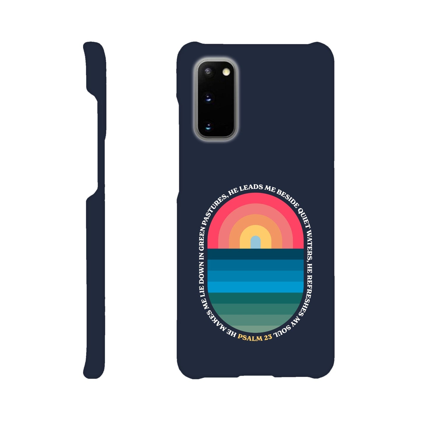 Psalm 23 phone case. He refreshes my soul - The Christian Poster Company