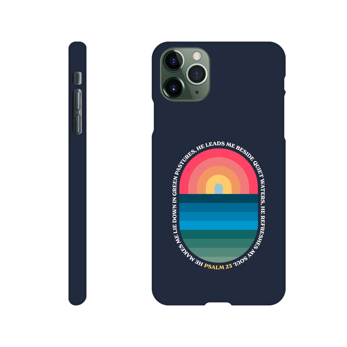 Psalm 23 phone case. He refreshes my soul - The Christian Poster Company