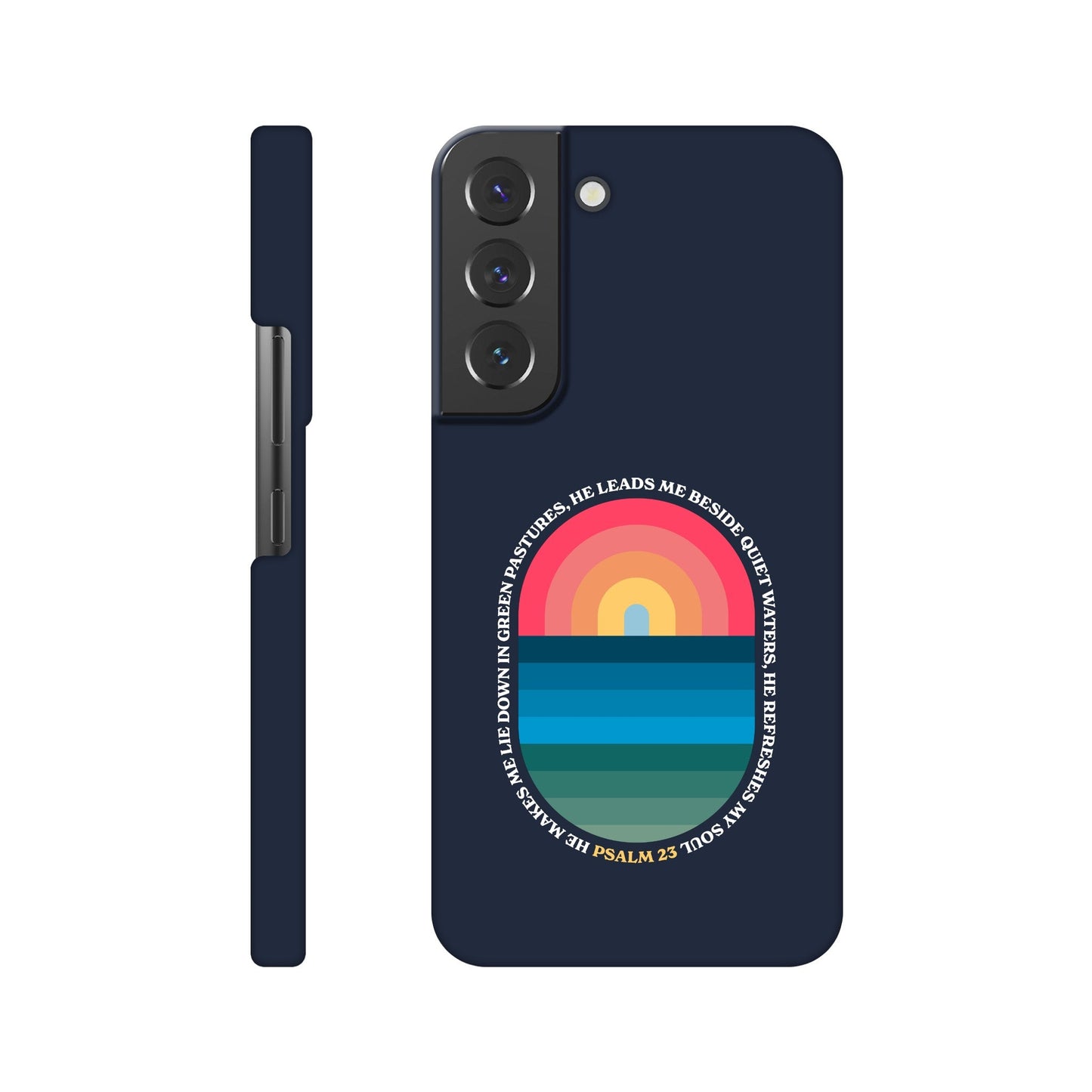 Psalm 23 phone case. He refreshes my soul - The Christian Poster Company