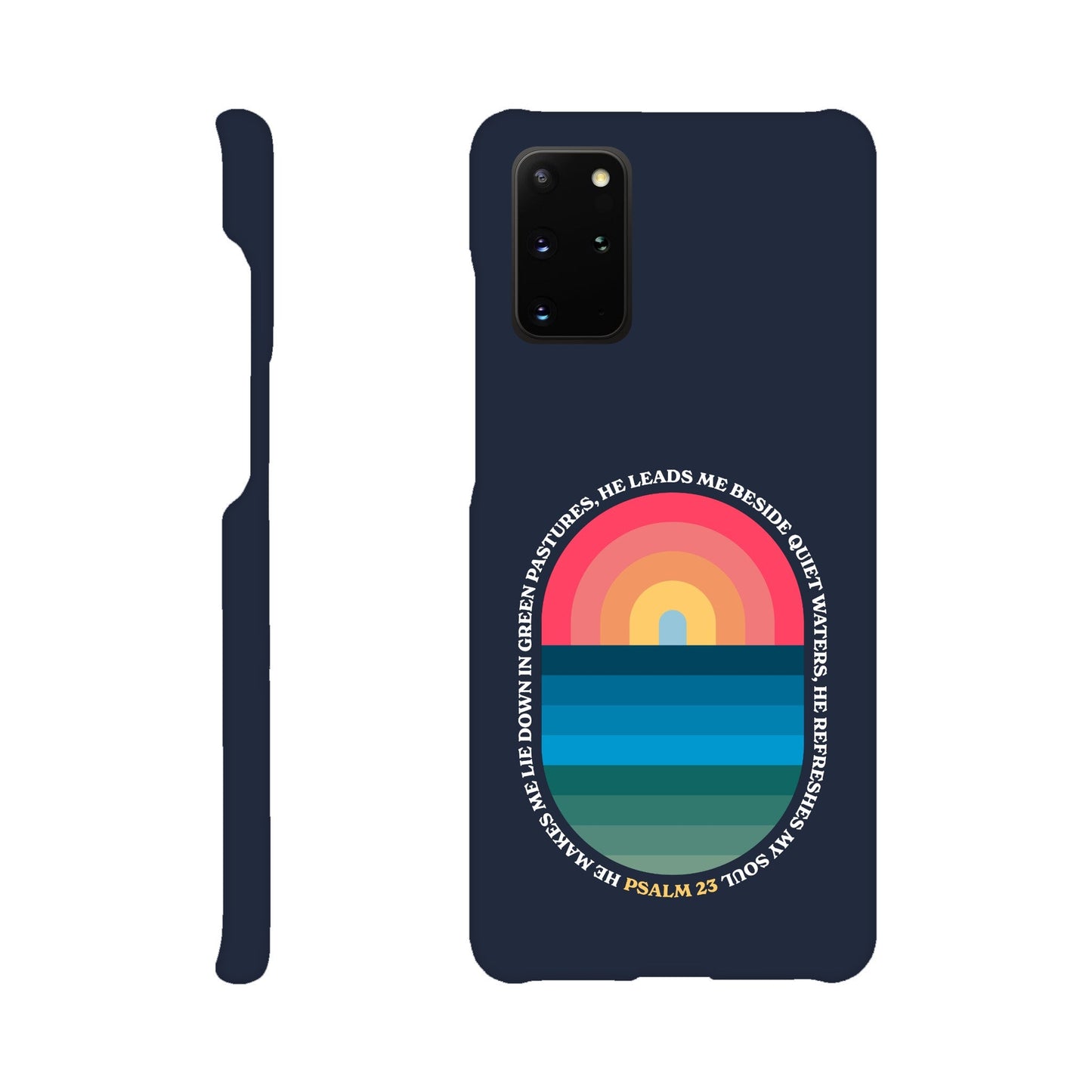 Psalm 23 phone case. He refreshes my soul - The Christian Poster Company