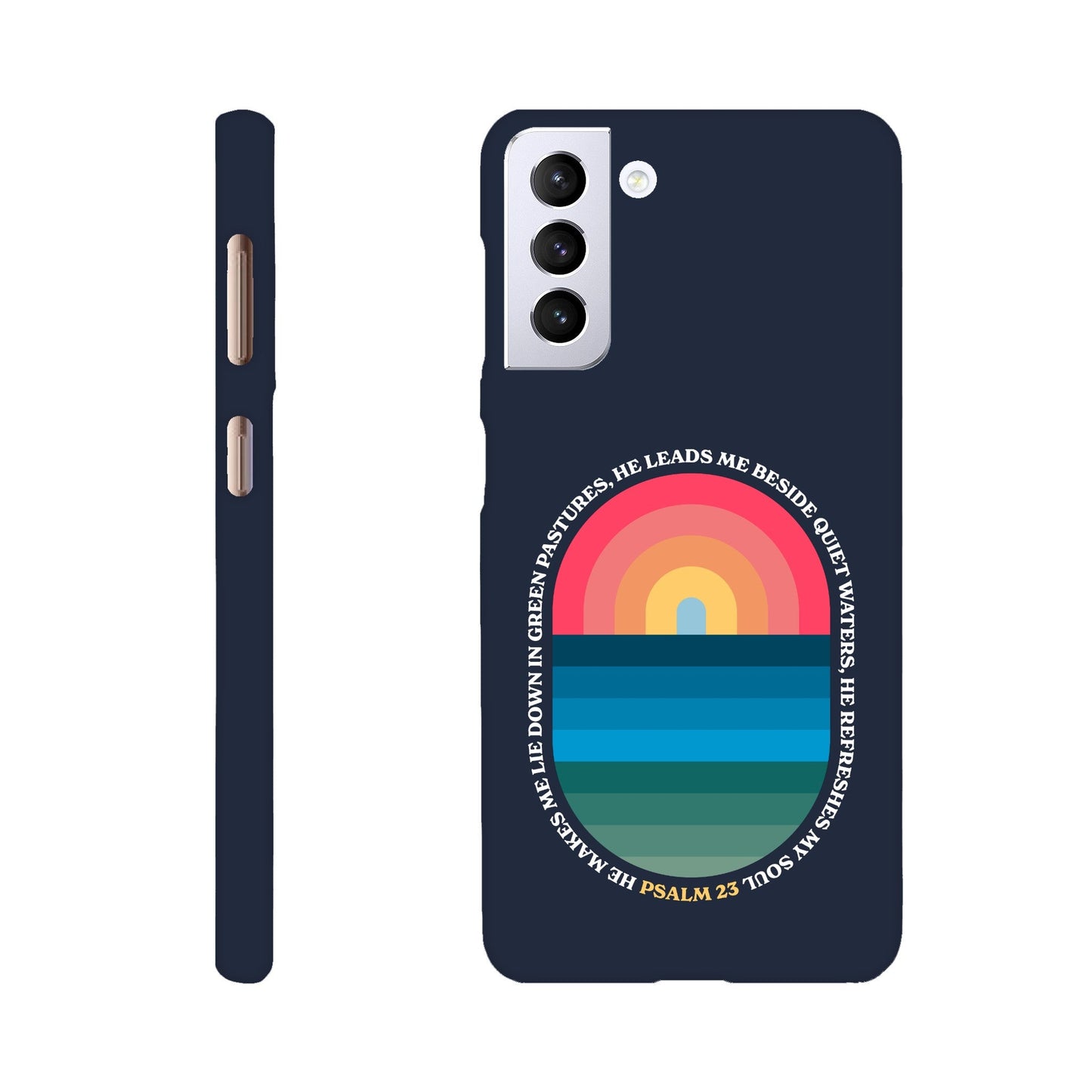 Psalm 23 phone case. He refreshes my soul - The Christian Poster Company
