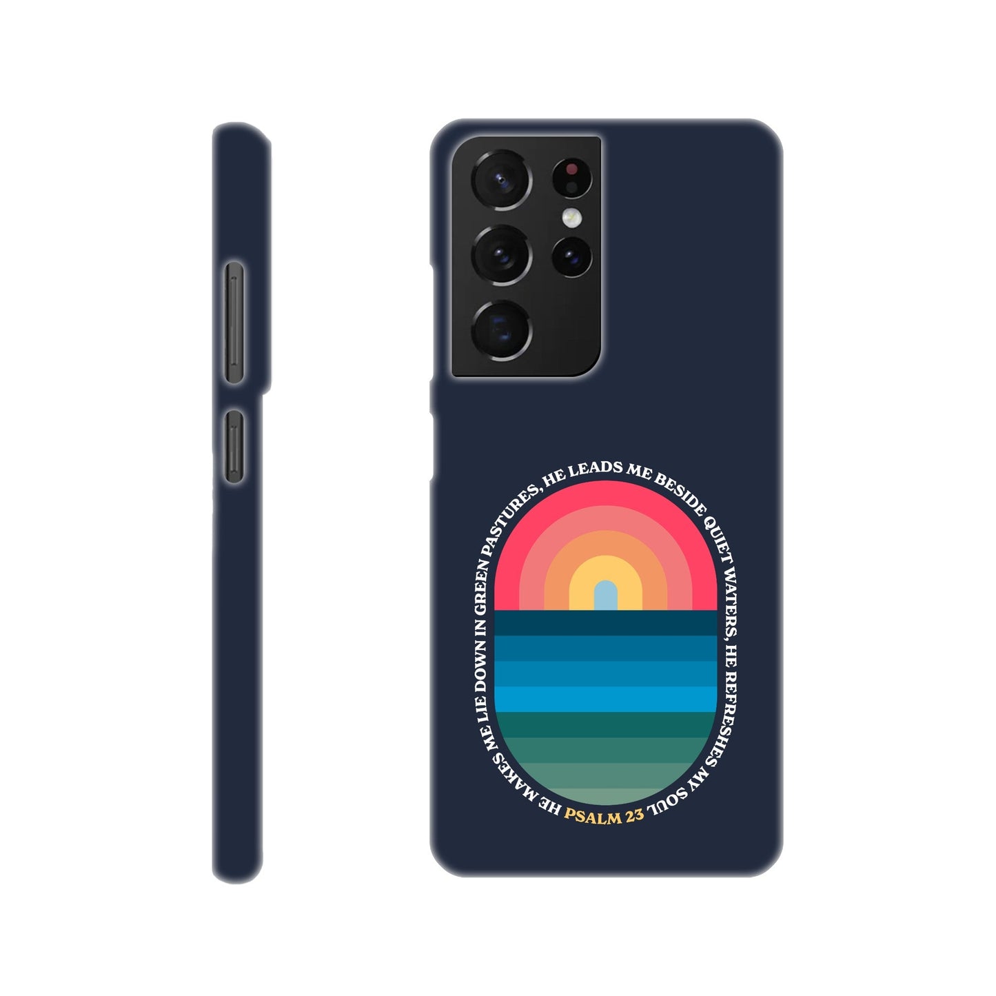 Psalm 23 phone case. He refreshes my soul - The Christian Poster Company
