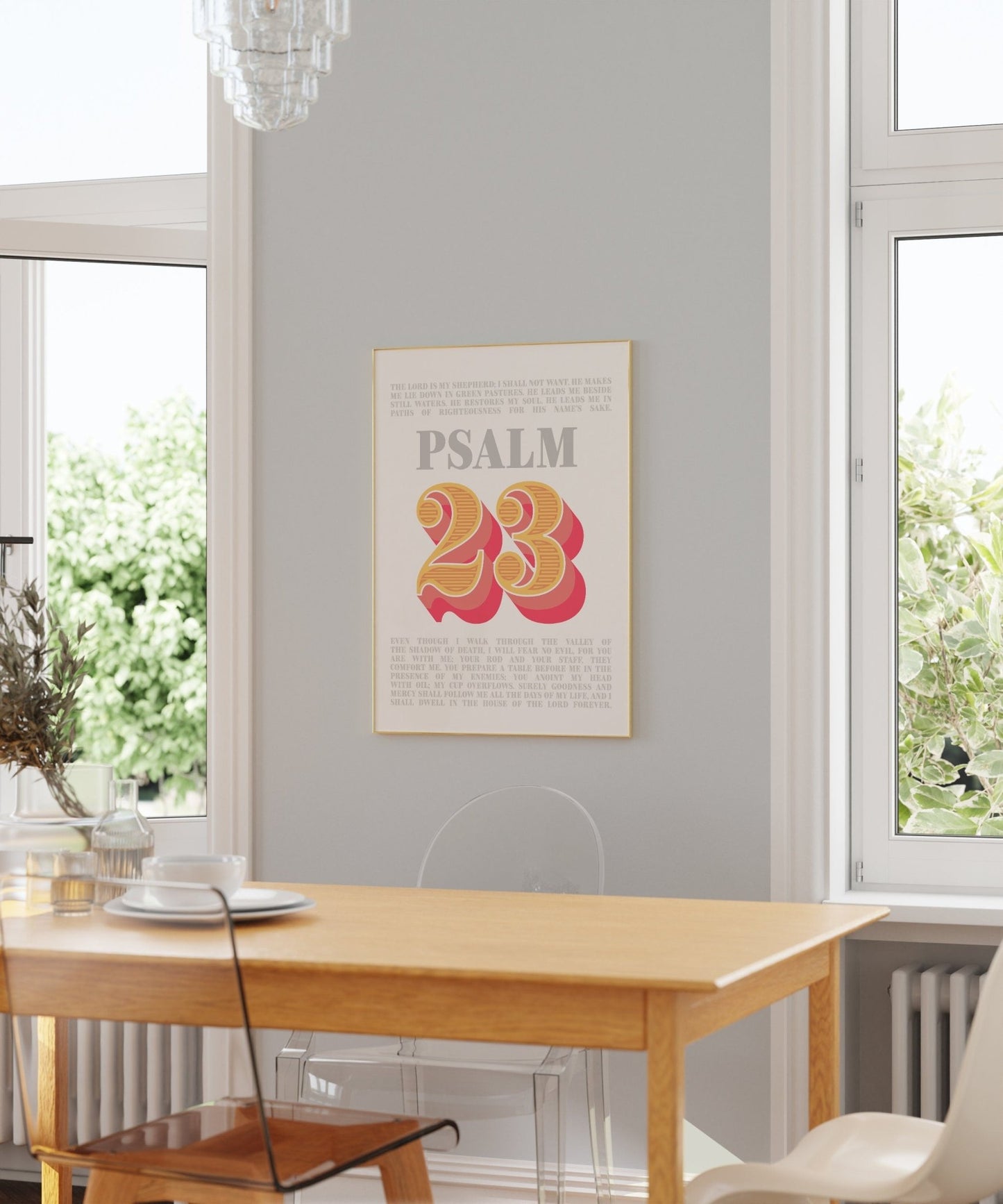 Psalm 23 poster, The lord is my shepherd print. - The Christian Poster Company