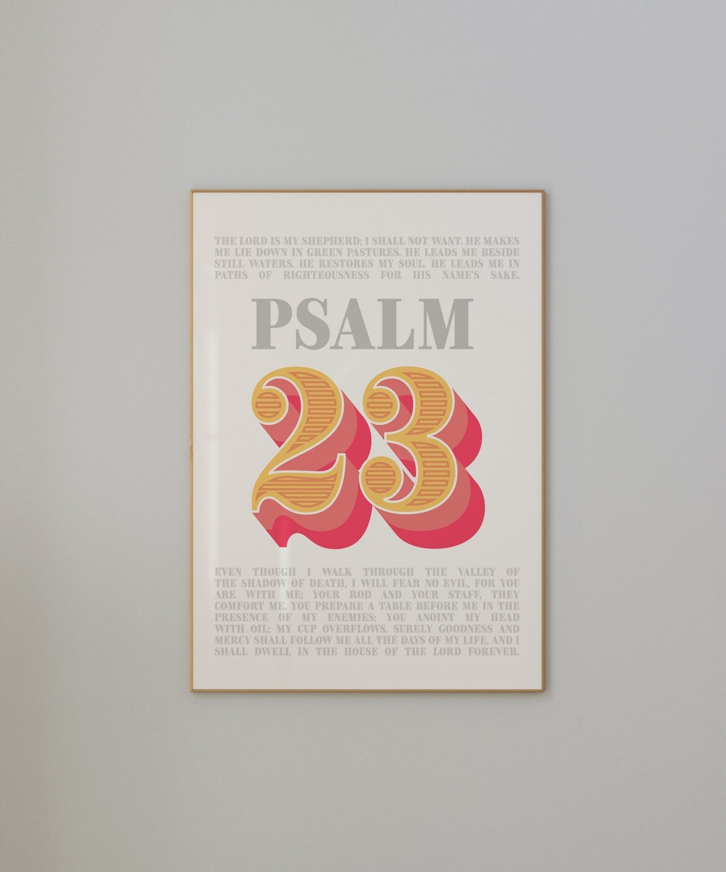 Psalm 23 poster, The lord is my shepherd print. - The Christian Poster Company