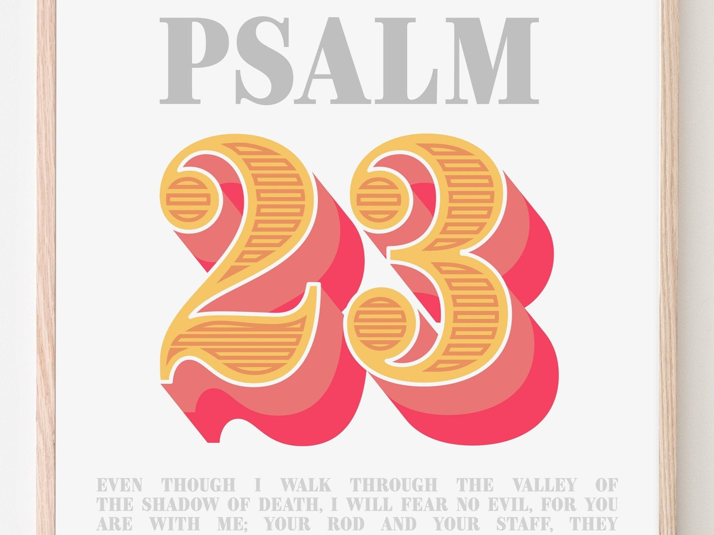 Psalm 23 poster, The lord is my shepherd print. - The Christian Poster Company