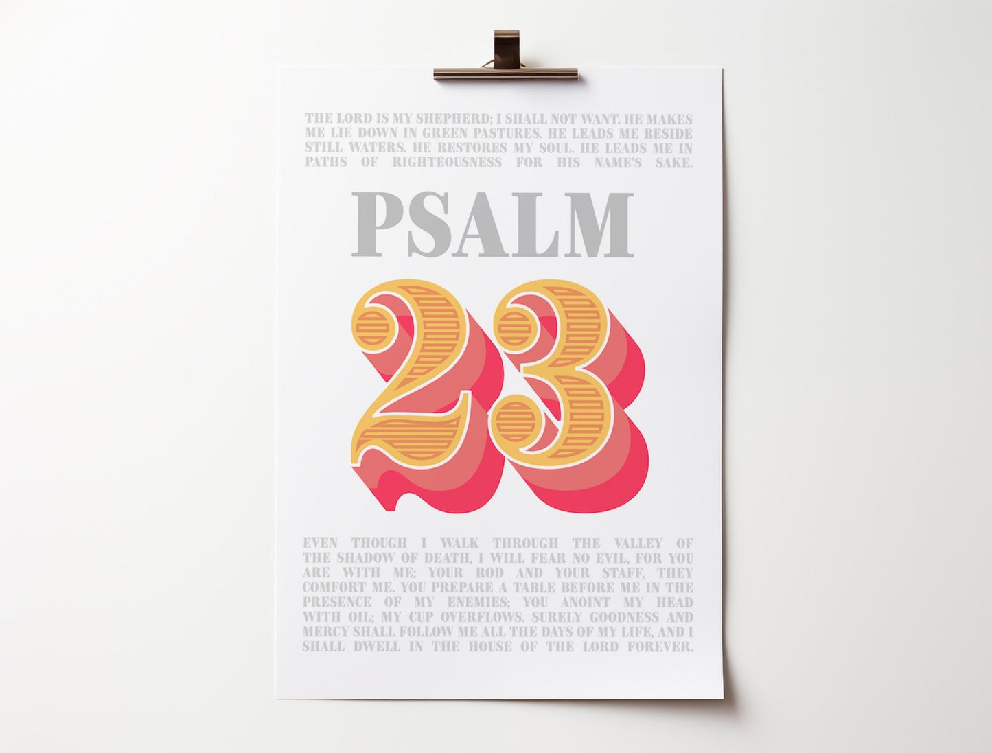 Psalm 23 poster, The lord is my shepherd print. - The Christian Poster Company